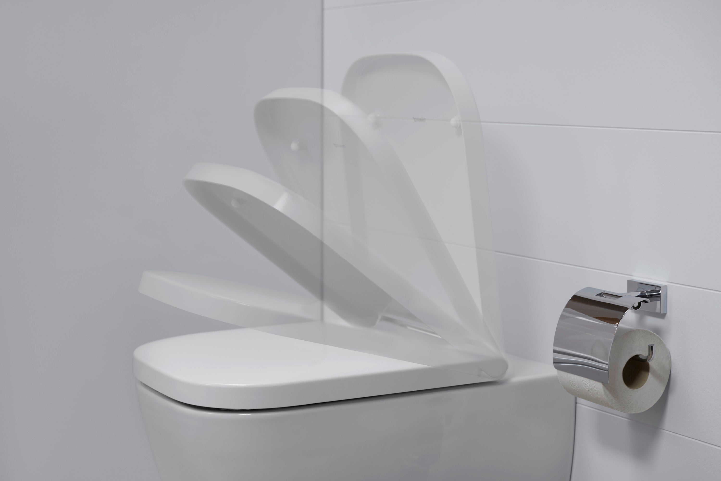 Happy D.2 1.6/0.8 GPF Dual Flush Rimless ADA Compliant Compact Elongated Wall Mounted Toilet in White - Seat, Actuator, and In-Wall Tank and Carrier Sold Separately