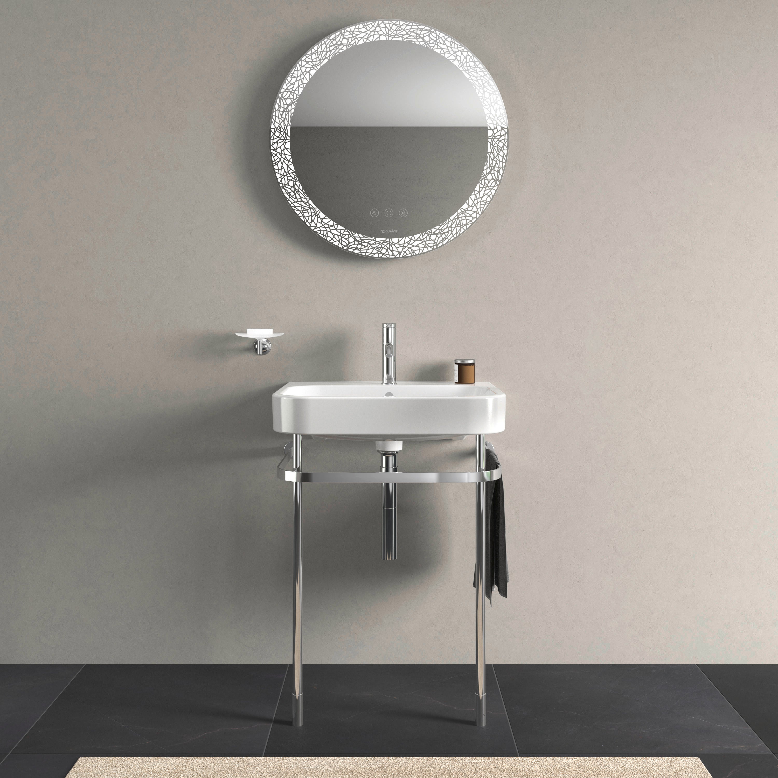 Happy D.2 23 5/8" Rectangular Wall Mounted Sink in White with Single Faucet Hole and with Overflow
