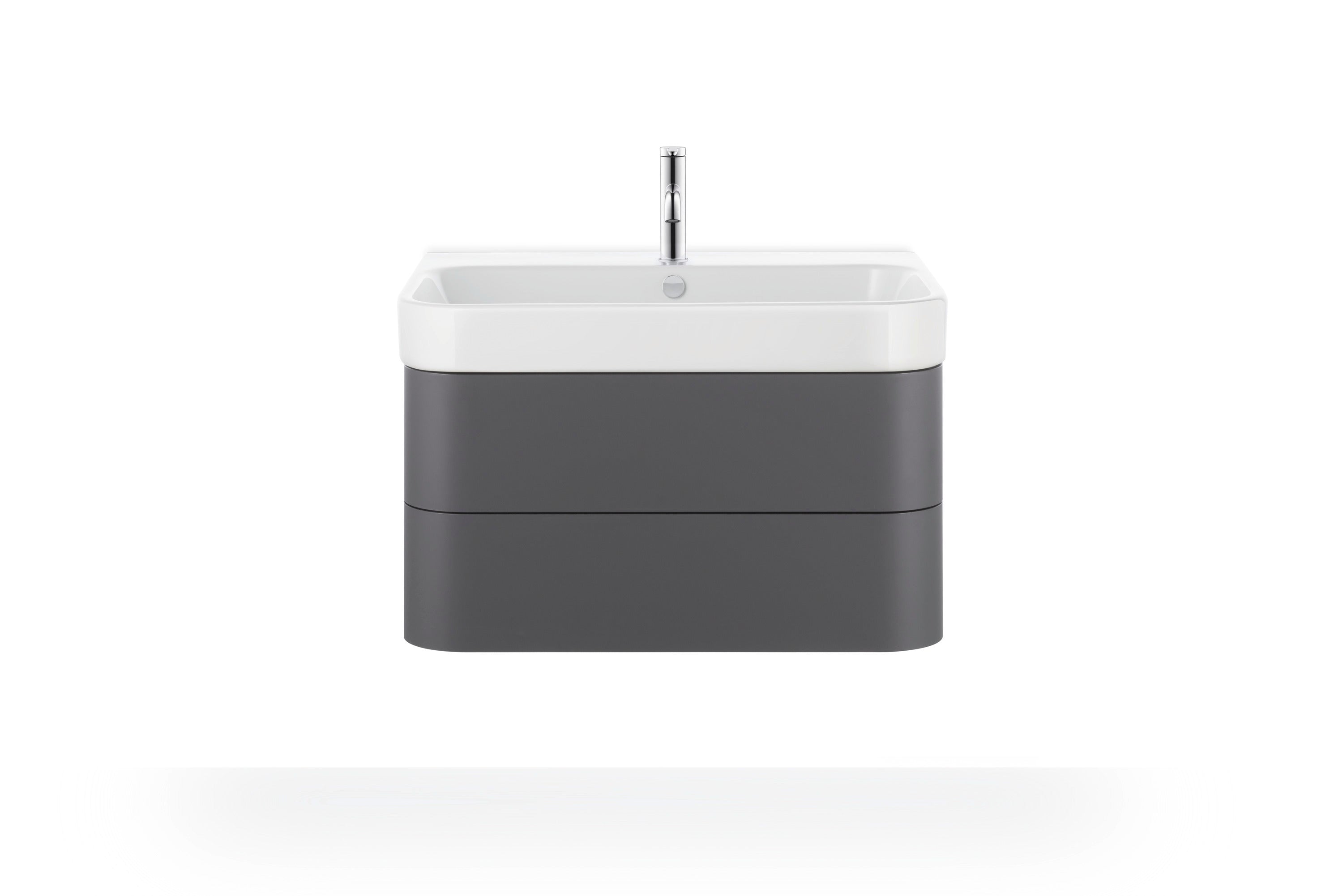 Happy D.2 31 1/2" Rectangular Wall Mounted Sink in White with Single Faucet Hole and with Overflow