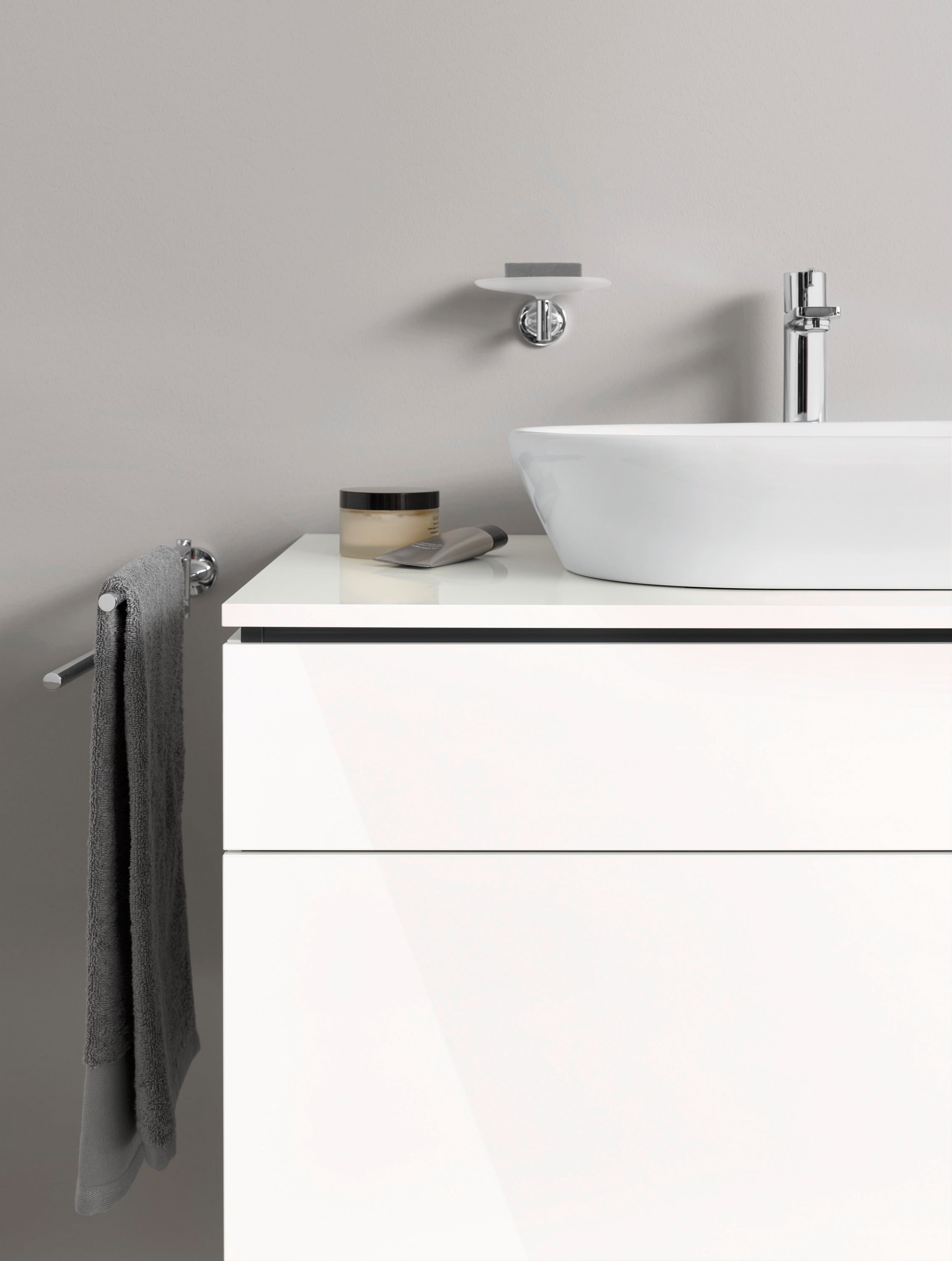 D-Neo 23 5/8" Oval Vessel Sink in White