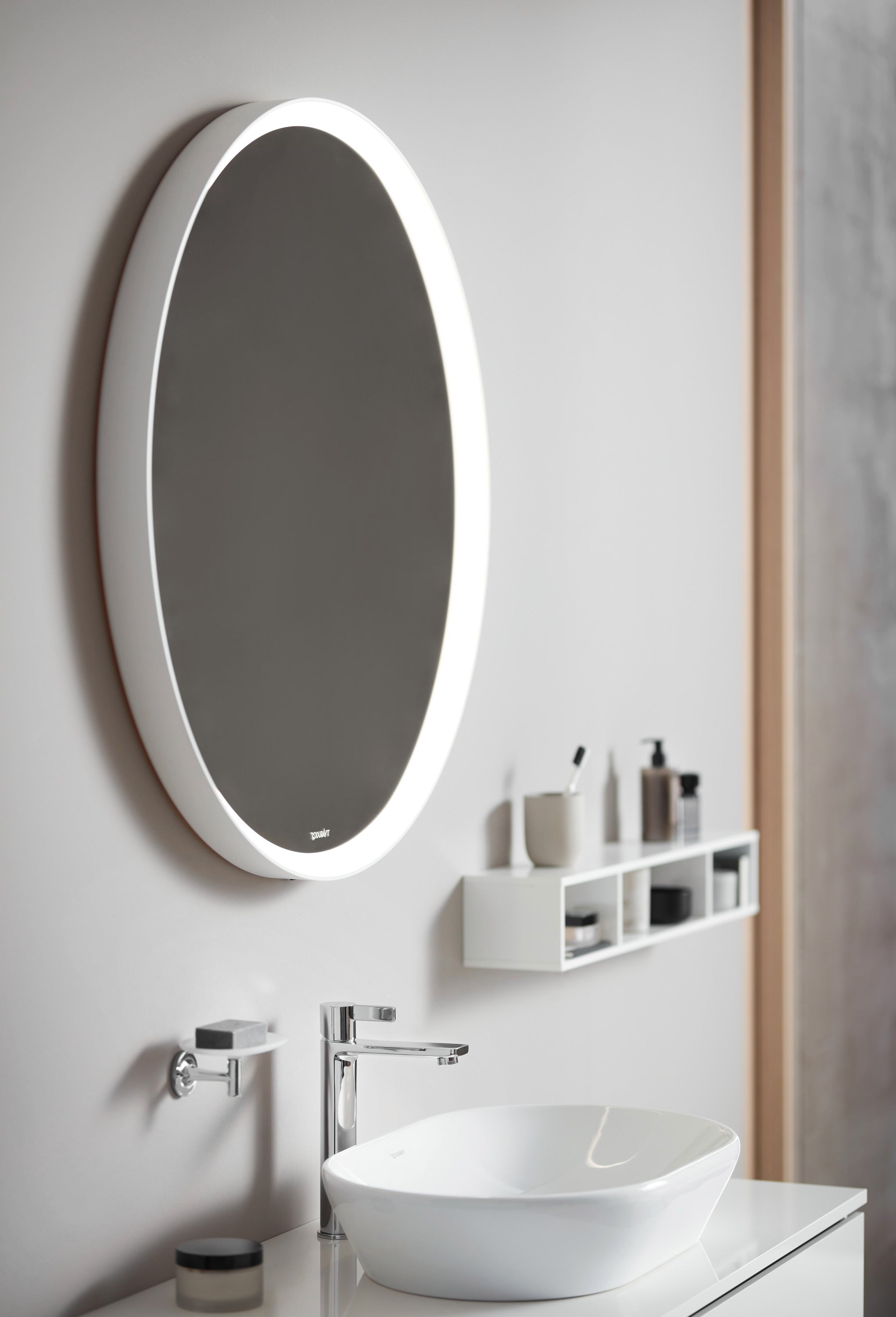 D-Neo 23 5/8" Oval Vessel Sink in White