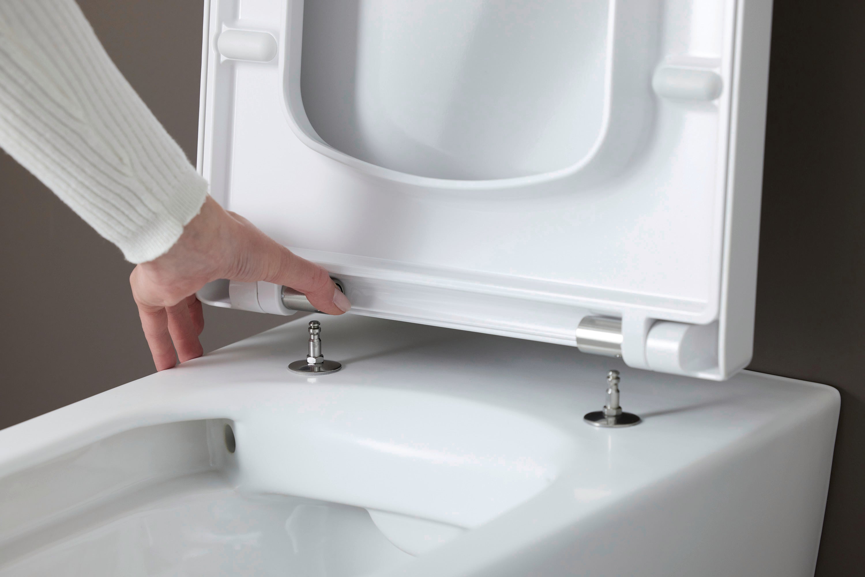 ME by Starck 1.28/0.8 GPF Dual Flush Rimless ADA Compliant Compact Elongated Wall Mounted Toilet in White