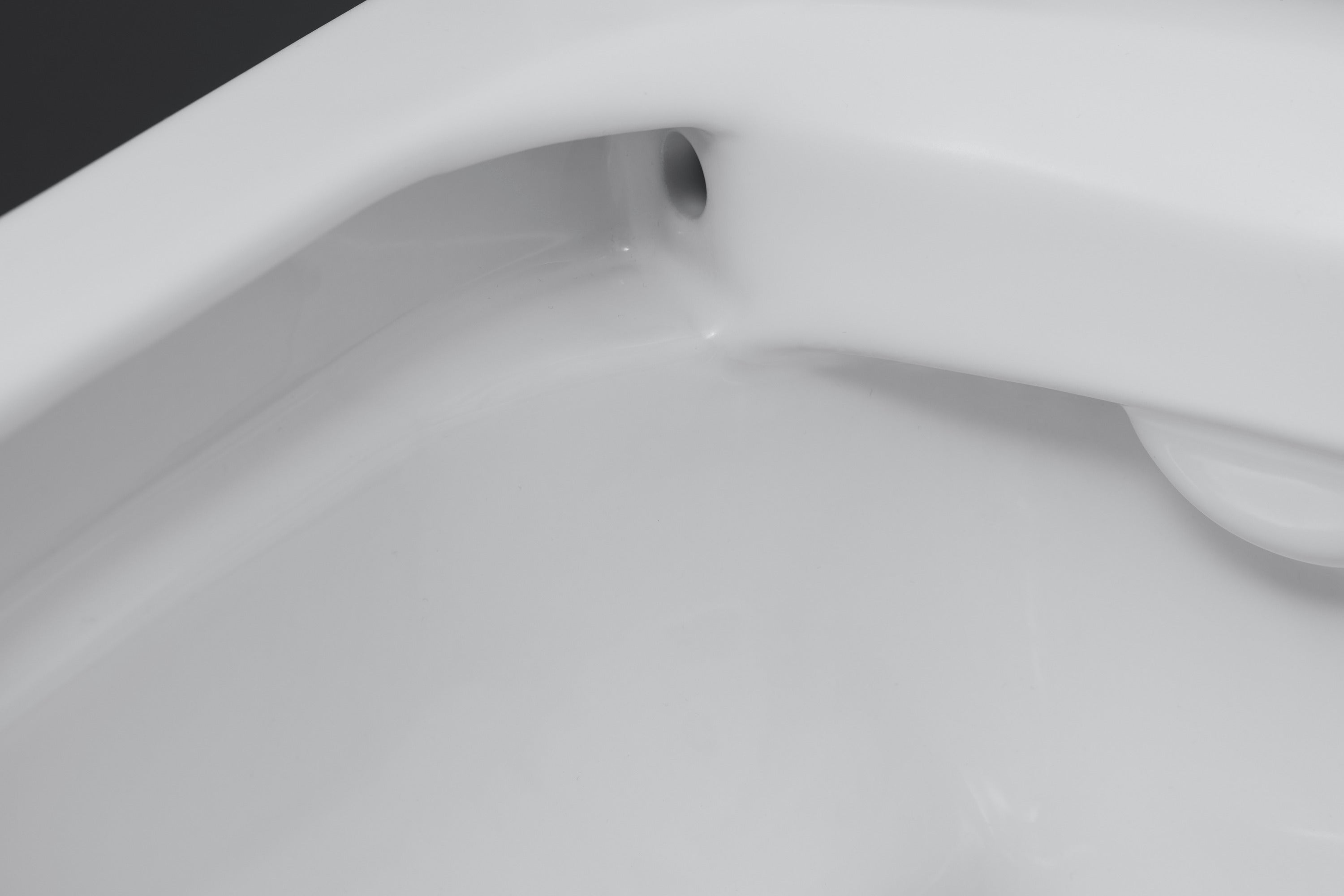 Happy D.2 1.6/0.8 GPF Dual Flush Rimless ADA Compliant Elongated Wall Mounted Toilet in White - Seat, Actuator, and In-Wall Tank and Carrier Sold Separately