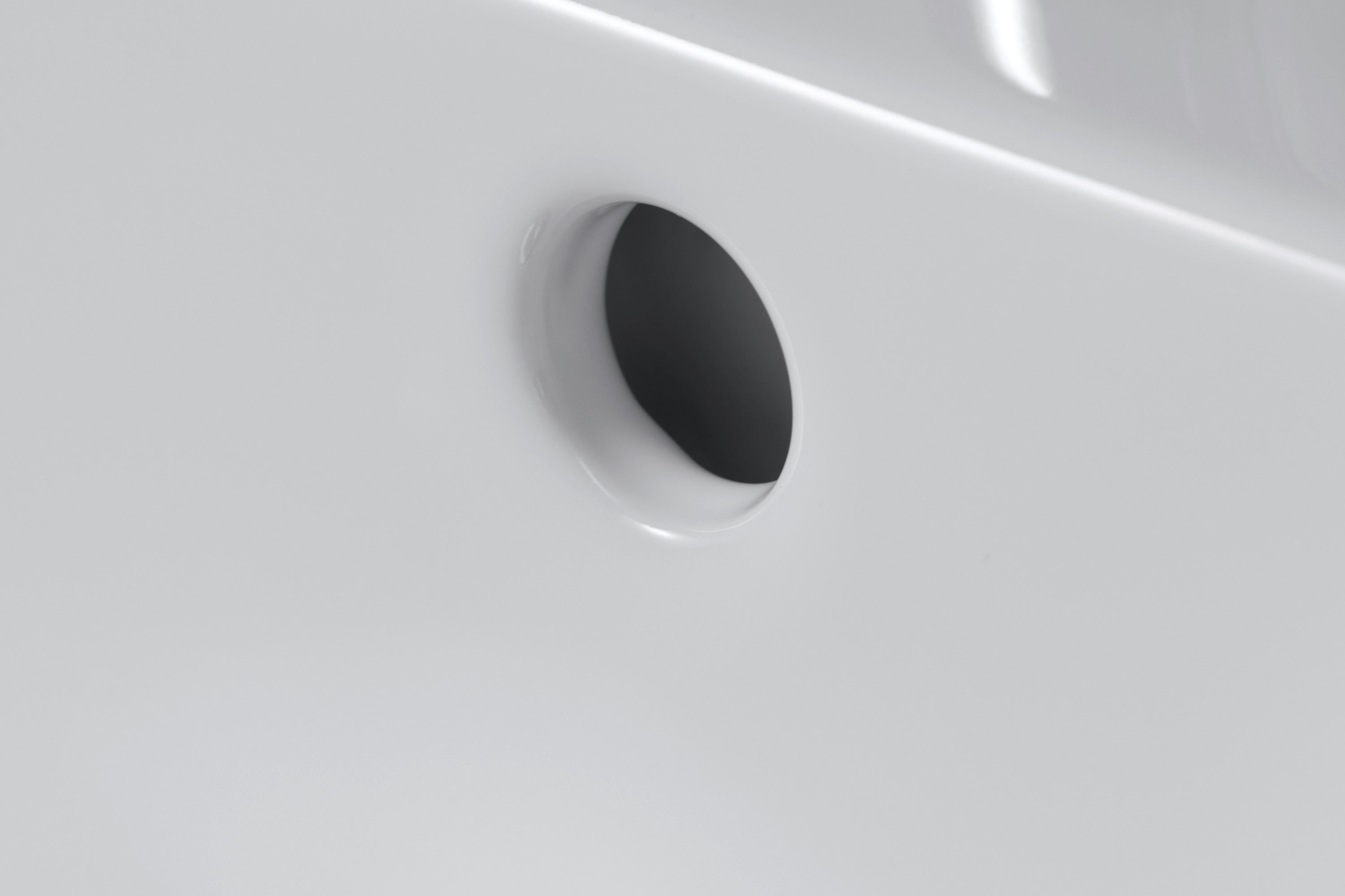 D-Code 23 5/8" Rectangular Wall Mounted Sink in White with Single Faucet Hole and with Overflow