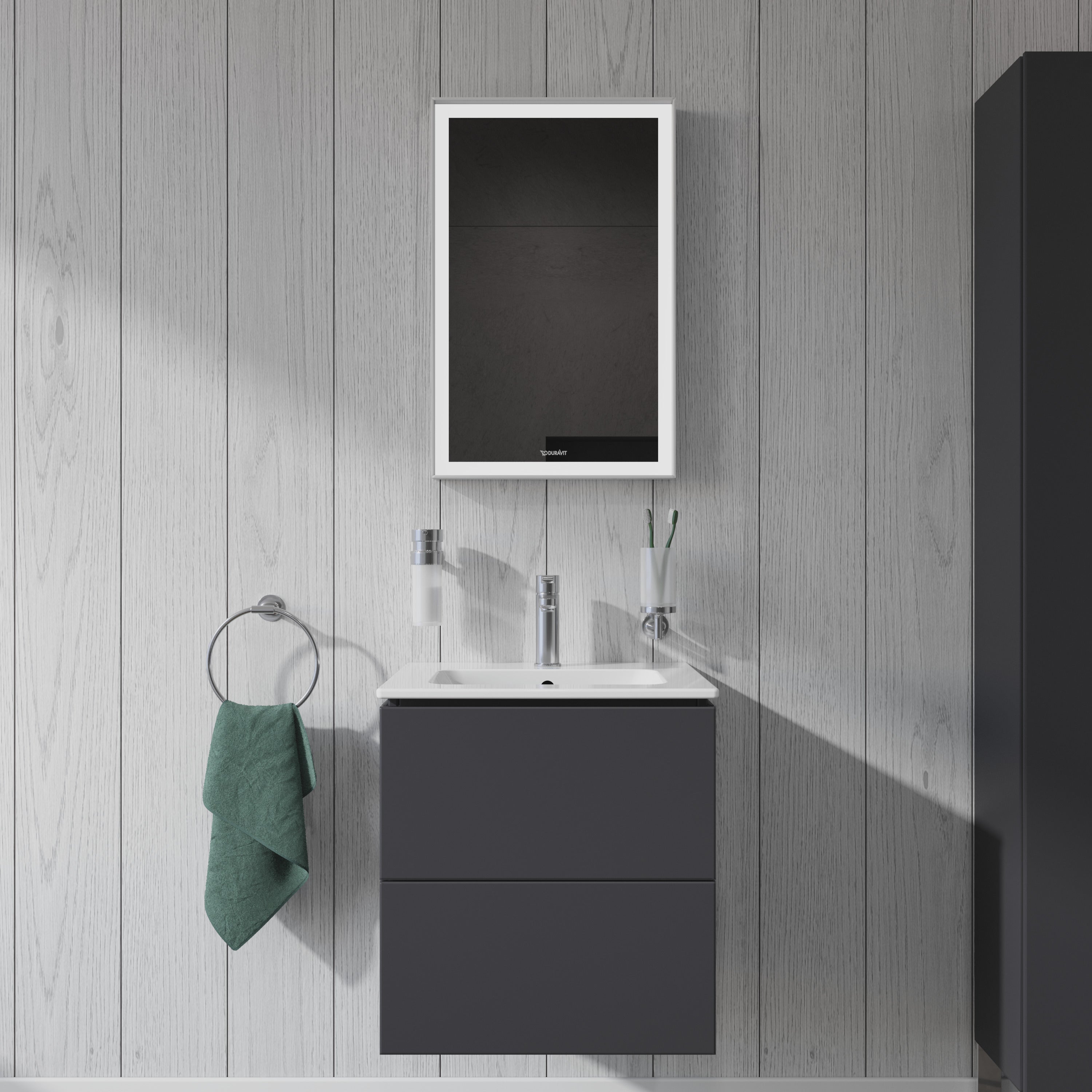 ME by Starck 20 7/8" Rectangular Wall Mounted Sink in White with Single Faucet Hole and with Overflow