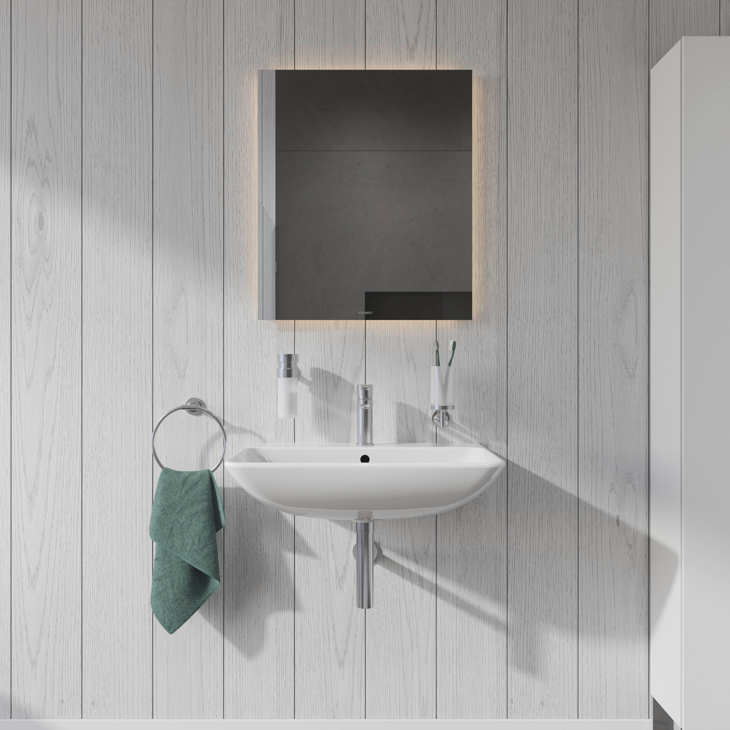 ME by Starck 25 5/8" Rectangular Wall Mounted Sink in White with Single Faucet Hole and with Overflow