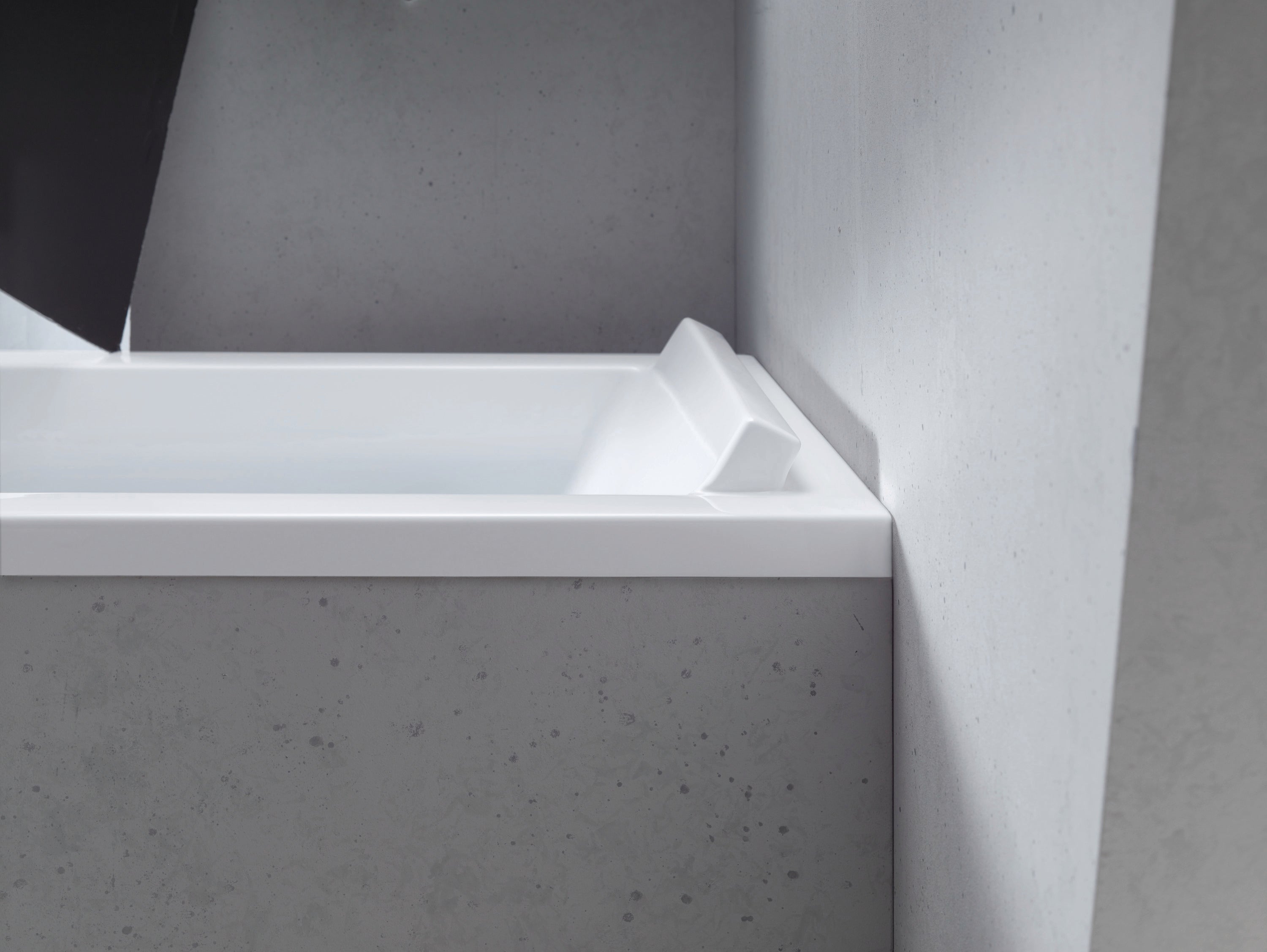 Starck 59" x 27 1/2" Rectangular Drop In Bathtub in White Acrylic with Reversible Drain, Drain Sold Separately