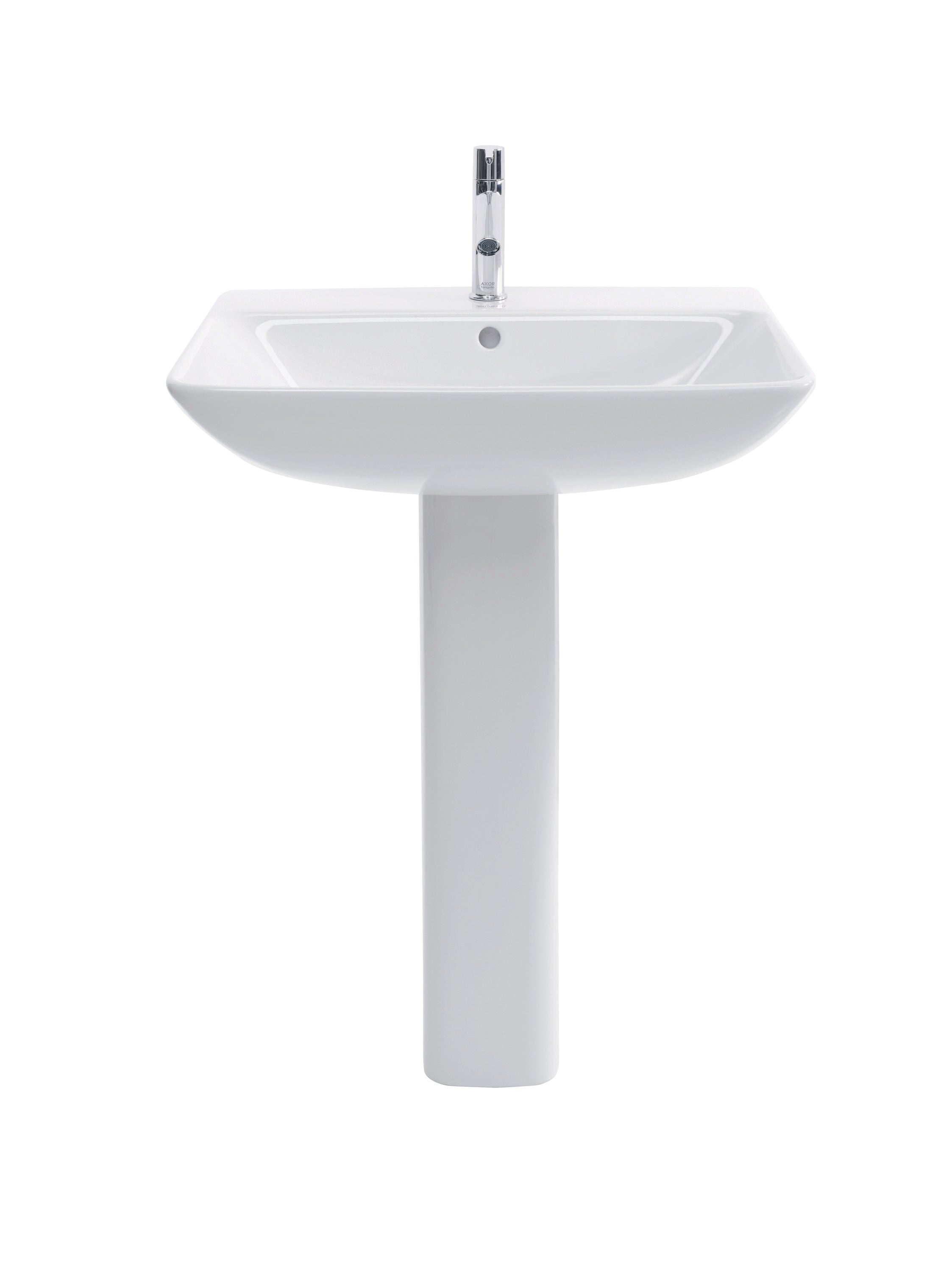 ME by Starck 25 5/8" Rectangular Wall Mounted Sink in White with Single Faucet Hole and with Overflow