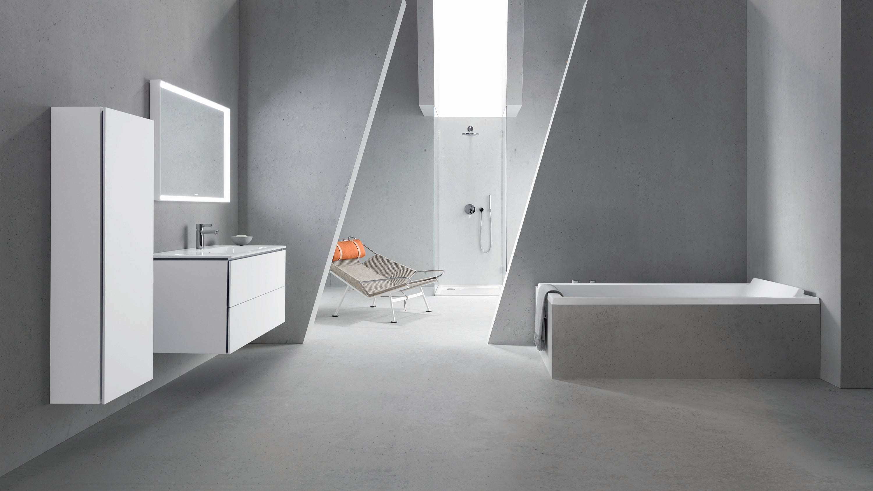 ME by Starck 40 1/2" Rectangular Wall Mounted Sink in White with Single Faucet Hole and with Overflow