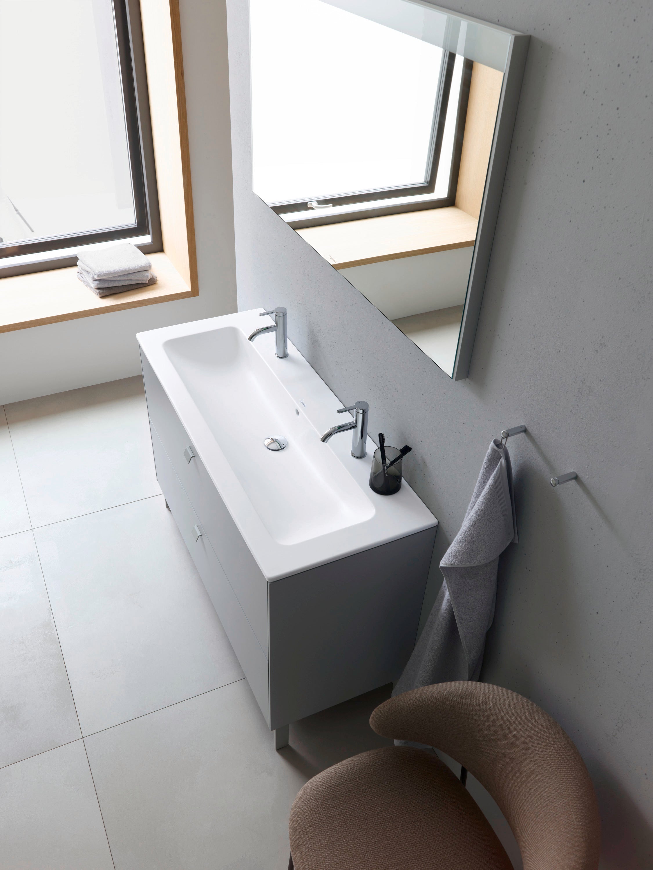 ME by Starck 20 7/8" Rectangular Wall Mounted Sink in White with Single Faucet Hole and with Overflow