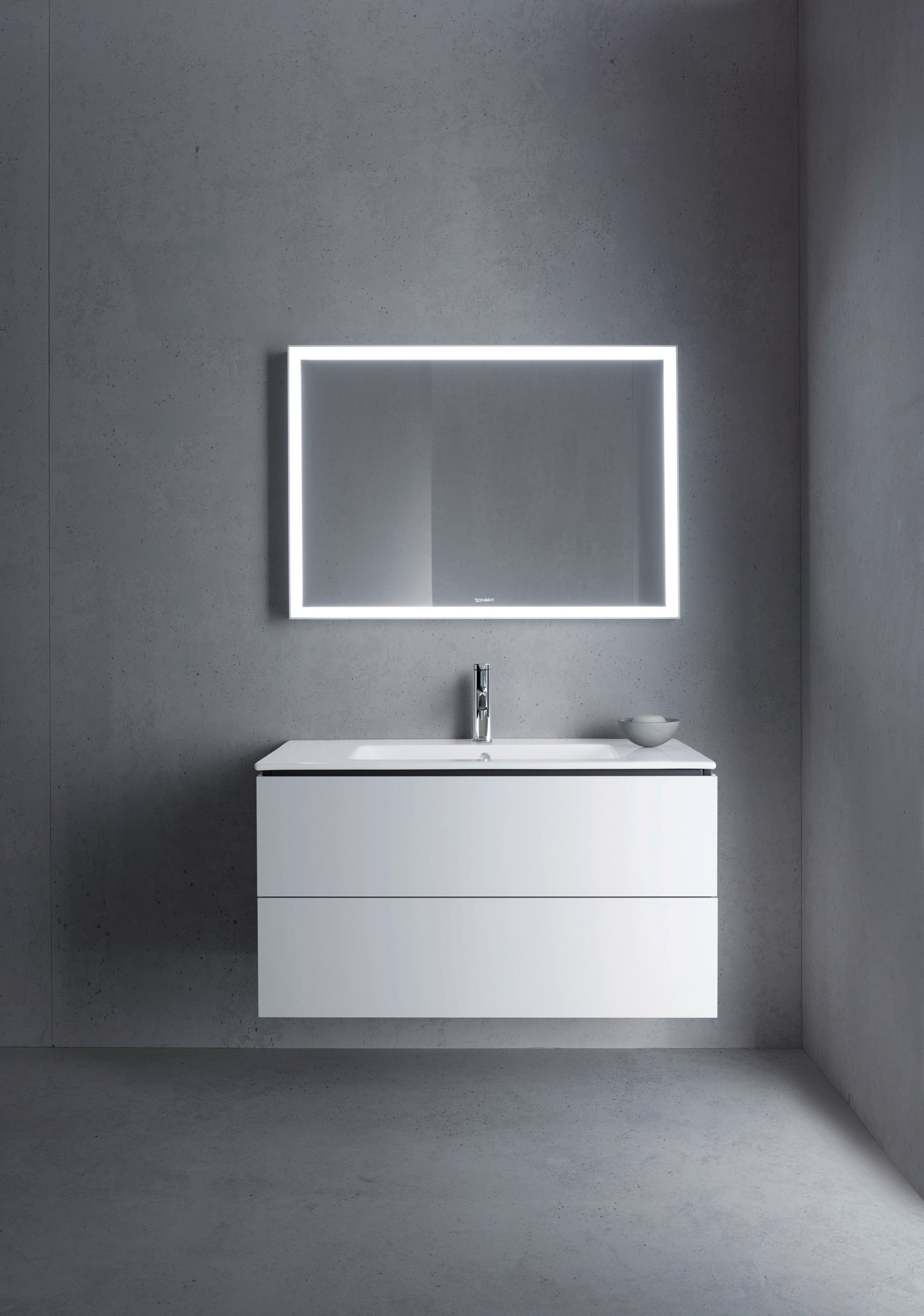 ME by Starck 40 1/2" Rectangular Wall Mounted Sink in White with Single Faucet Hole and with Overflow
