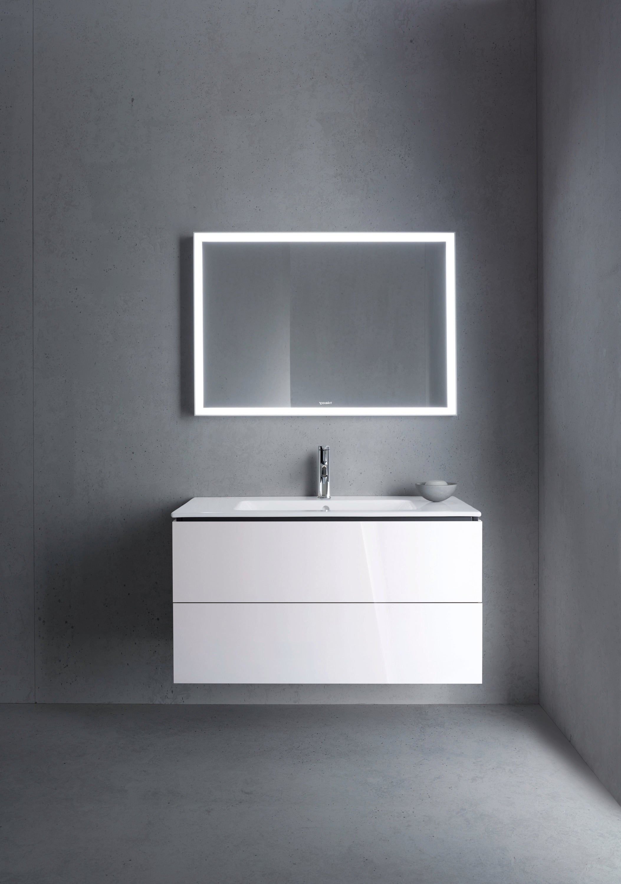 ME by Starck 40 1/2" Rectangular Wall Mounted Sink in White with Single Faucet Hole and with Overflow