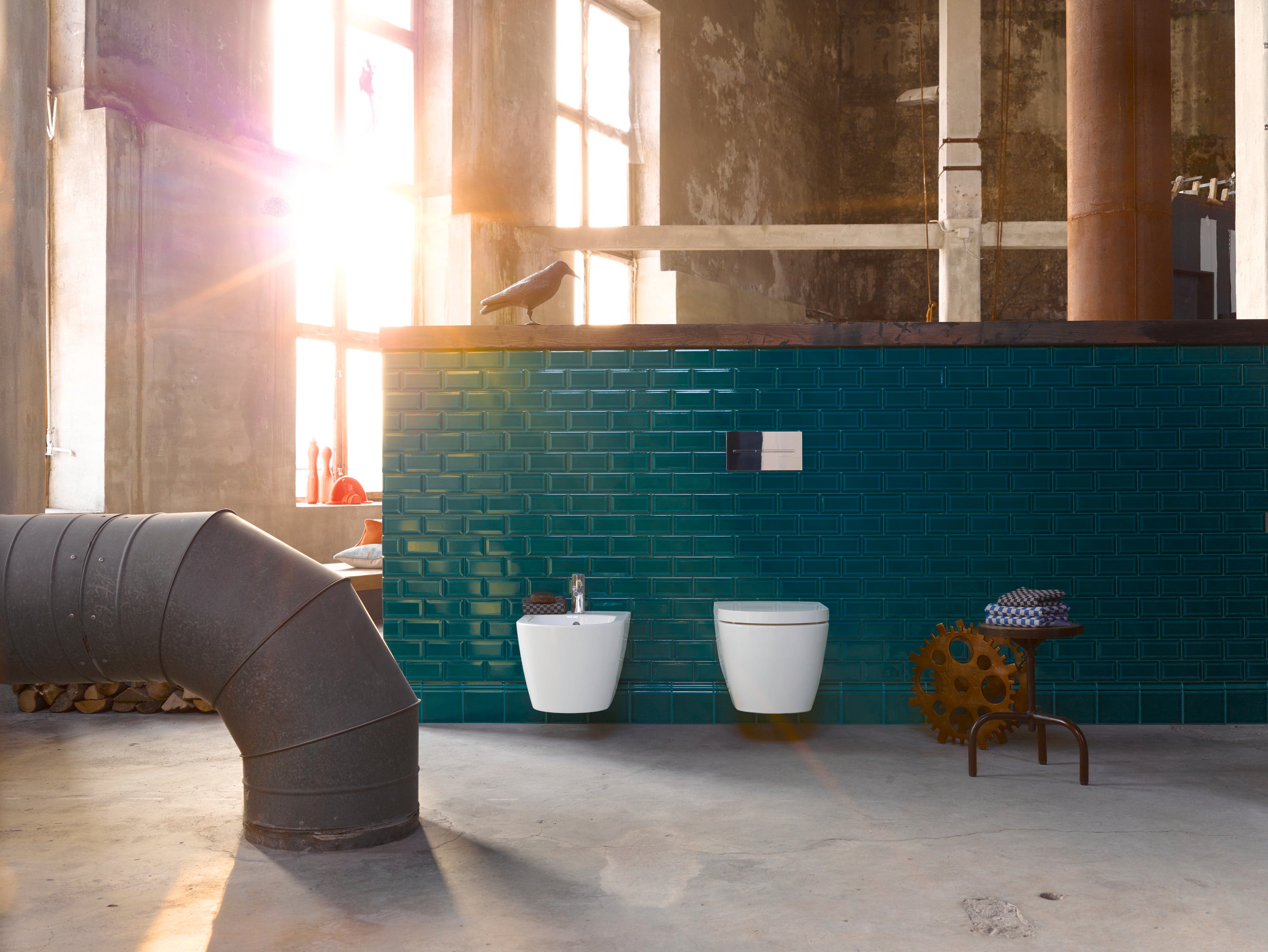 ME by Starck 1.28/0.8 GPF Dual Flush Rimless ADA Compliant Compact Elongated Wall Mounted Toilet in White
