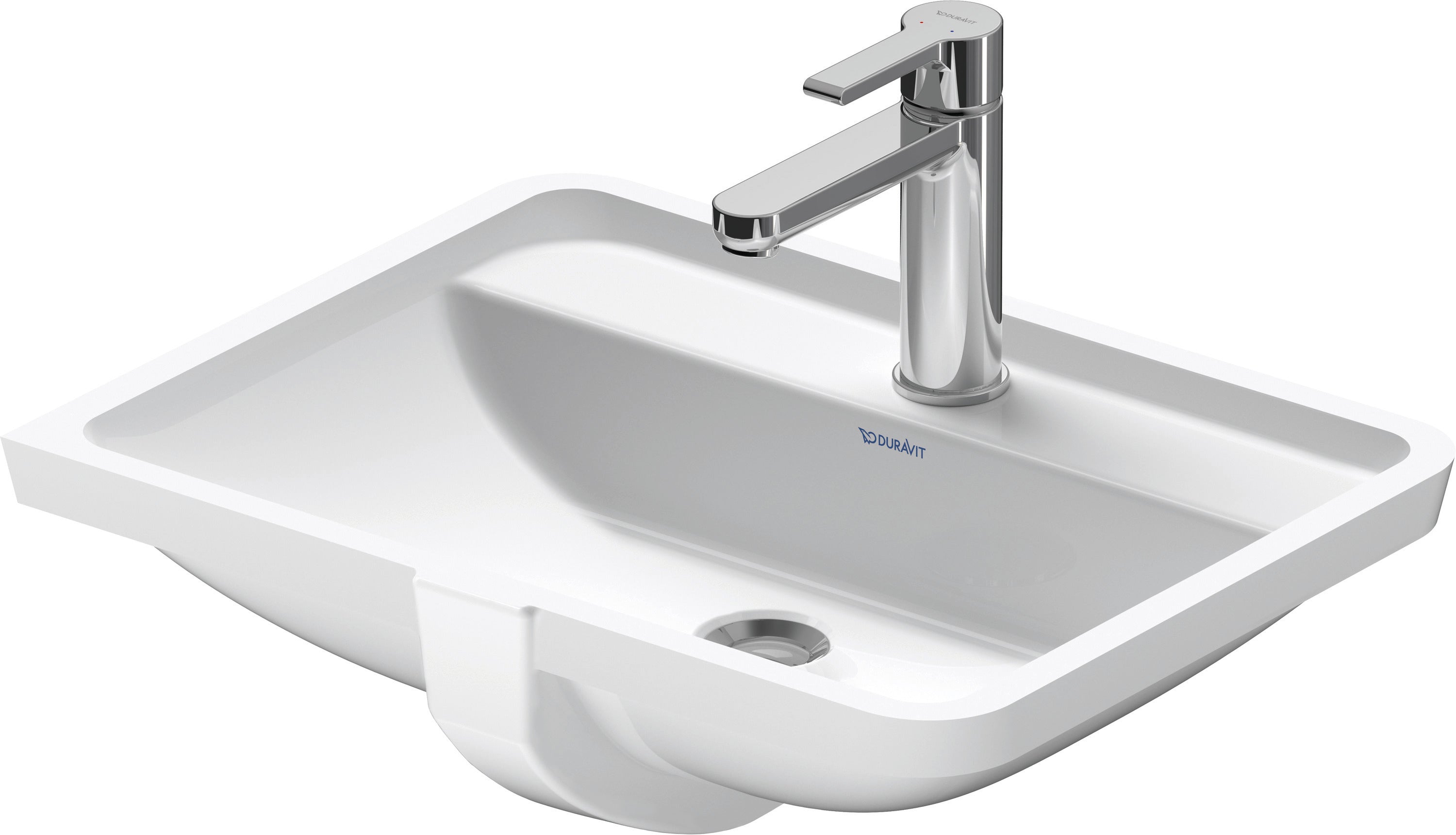 Starck 3 20 5/8" Rectangular Undermount Sink in White with Overflow