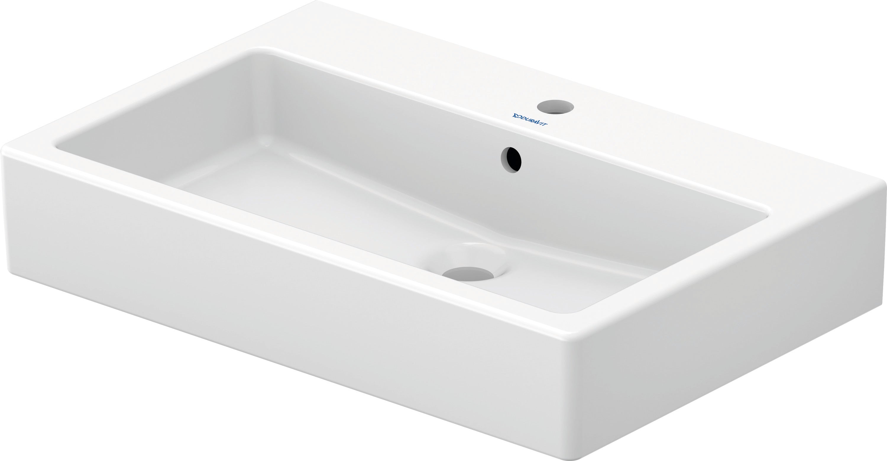 Vero 27 1/2" Rectangular Wall Mounted Sink in White with Single Faucet Hole and with Overflow