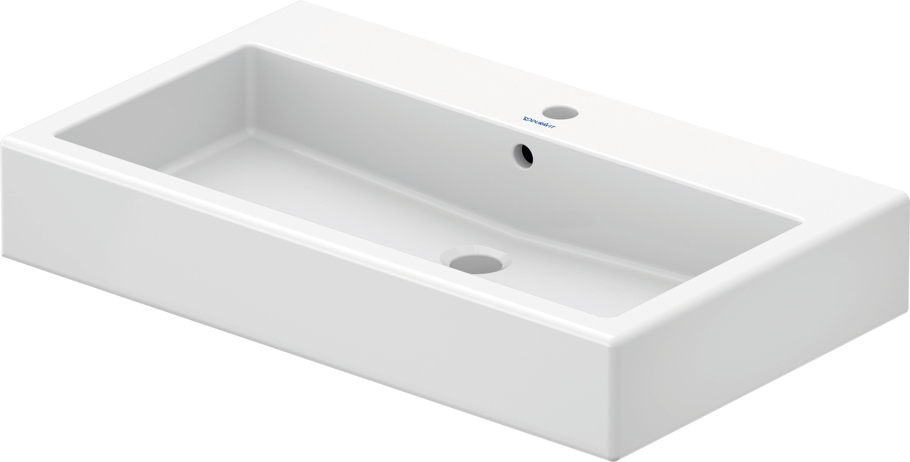 Vero 31 1/2" Rectangular Wall Mounted Sink in White with Single Faucet Hole and with Overflow