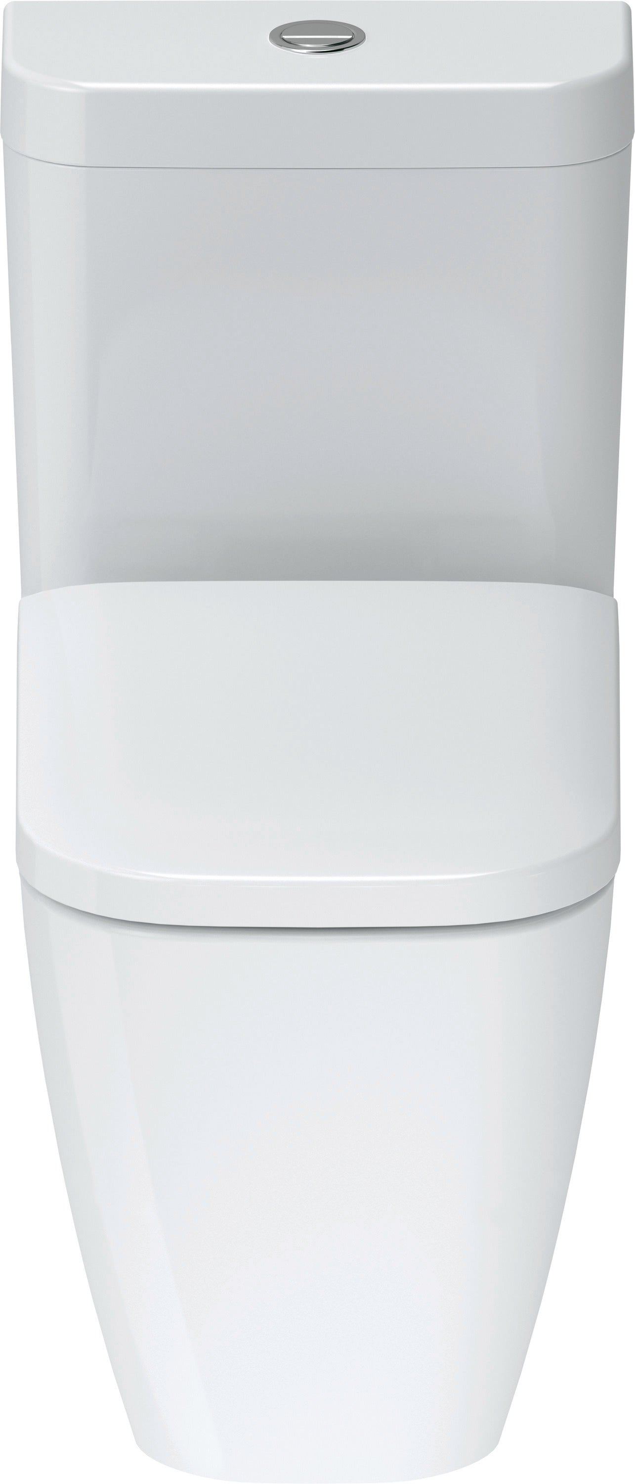 Happy D.2 1.32/0.92 GPF Dual Flush Elongated One Piece Toilet in White, Top Push Button Flush - Seat Sold Separately
