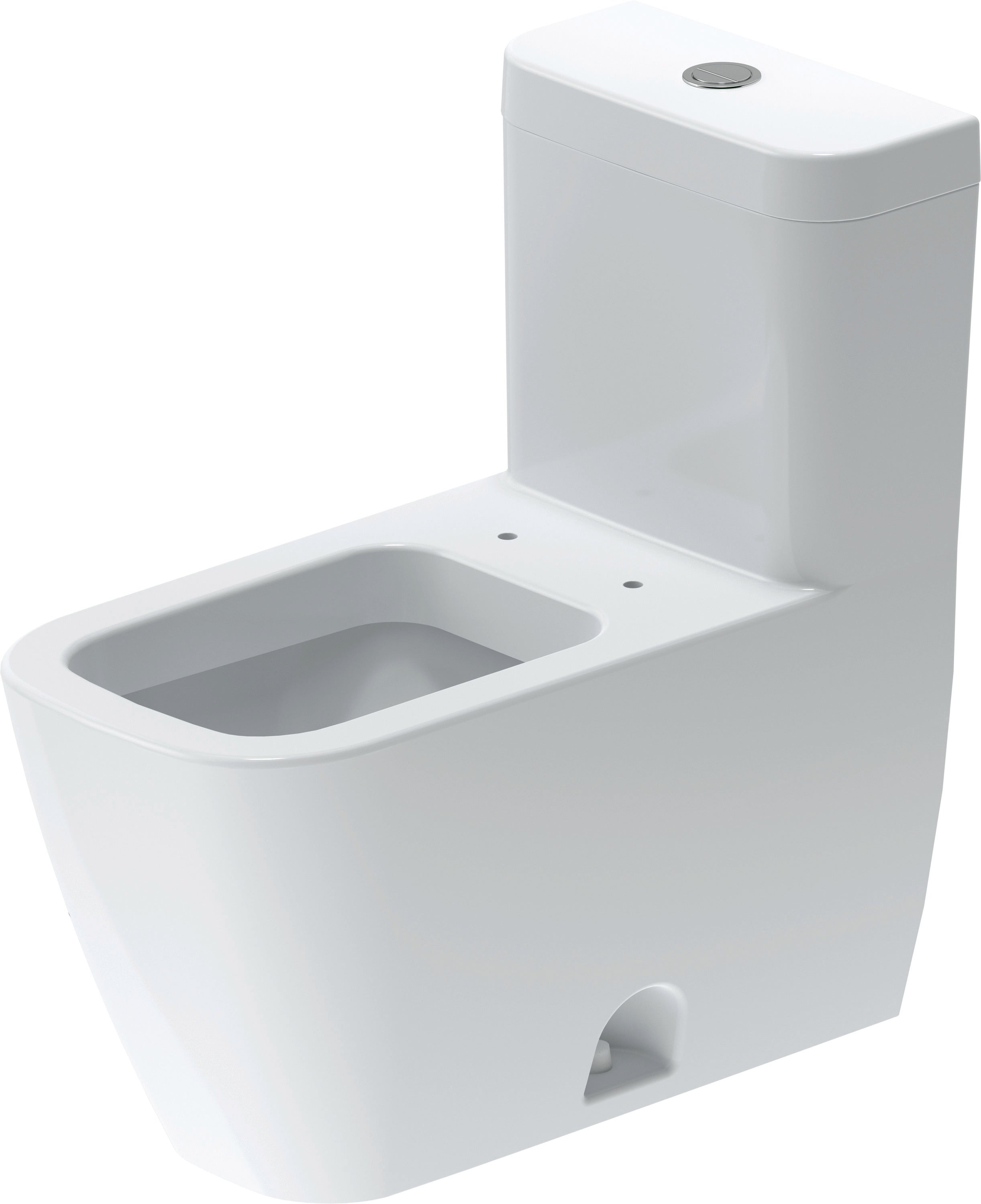 Happy D.2 1.32/0.92 GPF Dual Flush Elongated One Piece Toilet in White, Top Push Button Flush - Seat Sold Separately