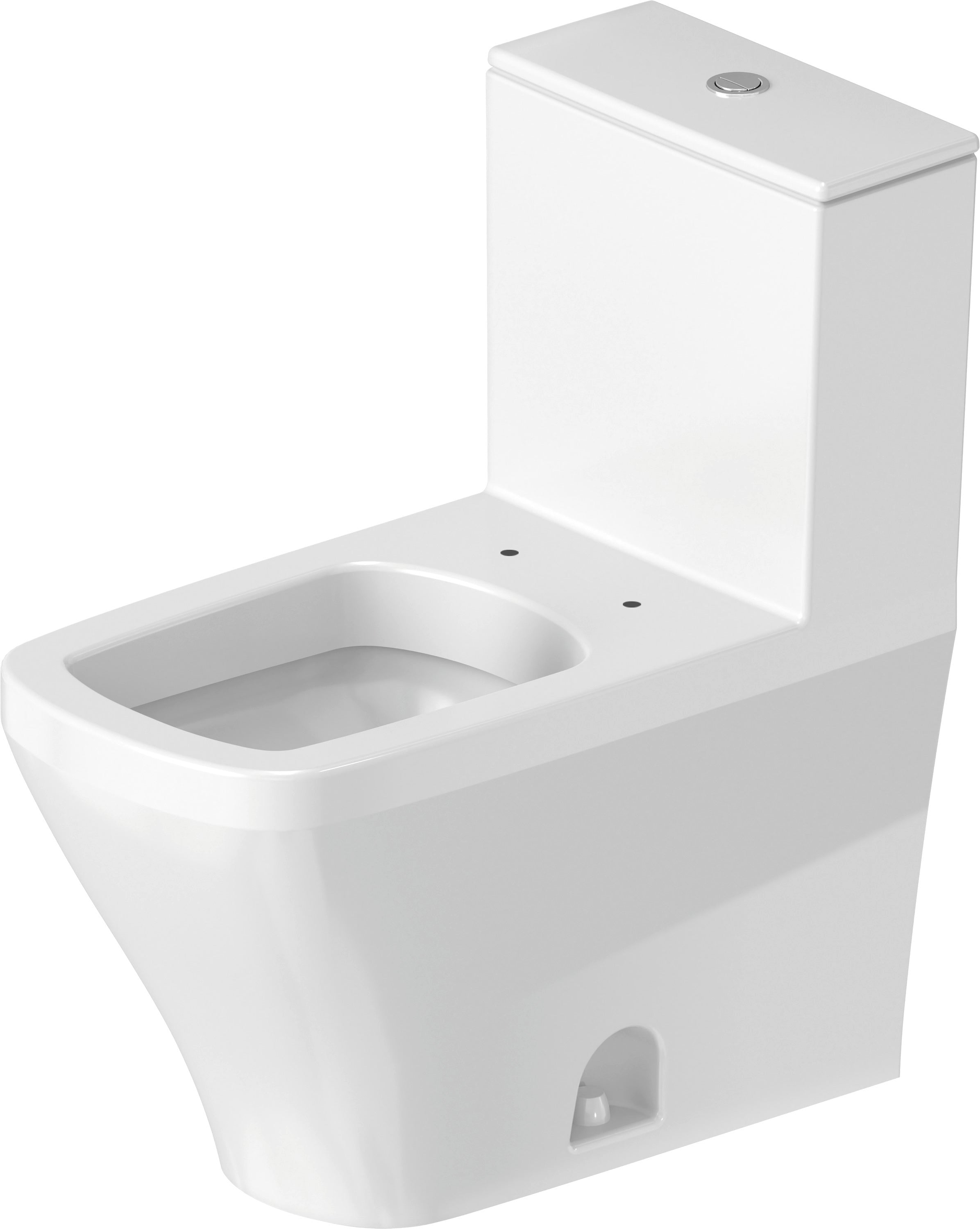 DuraStyle 1.32/0.92 GPF Dual Flush Elongated One Piece Toilet in White, Top Push Button Flush - Seat Sold Separately
