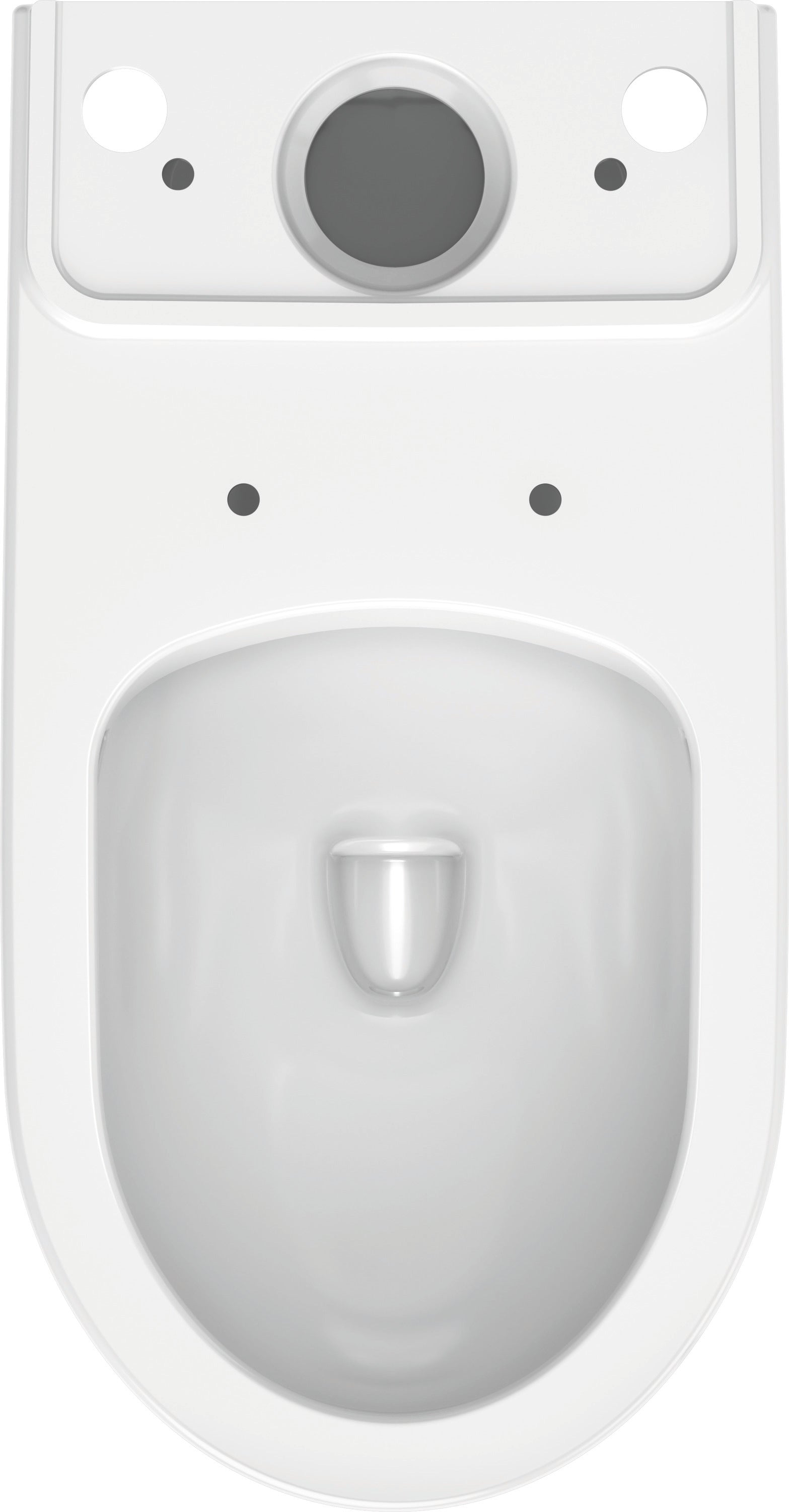 Duravit No.1 1.28 GPF Single Flush Rimless Elongated Toilet Bowl in White