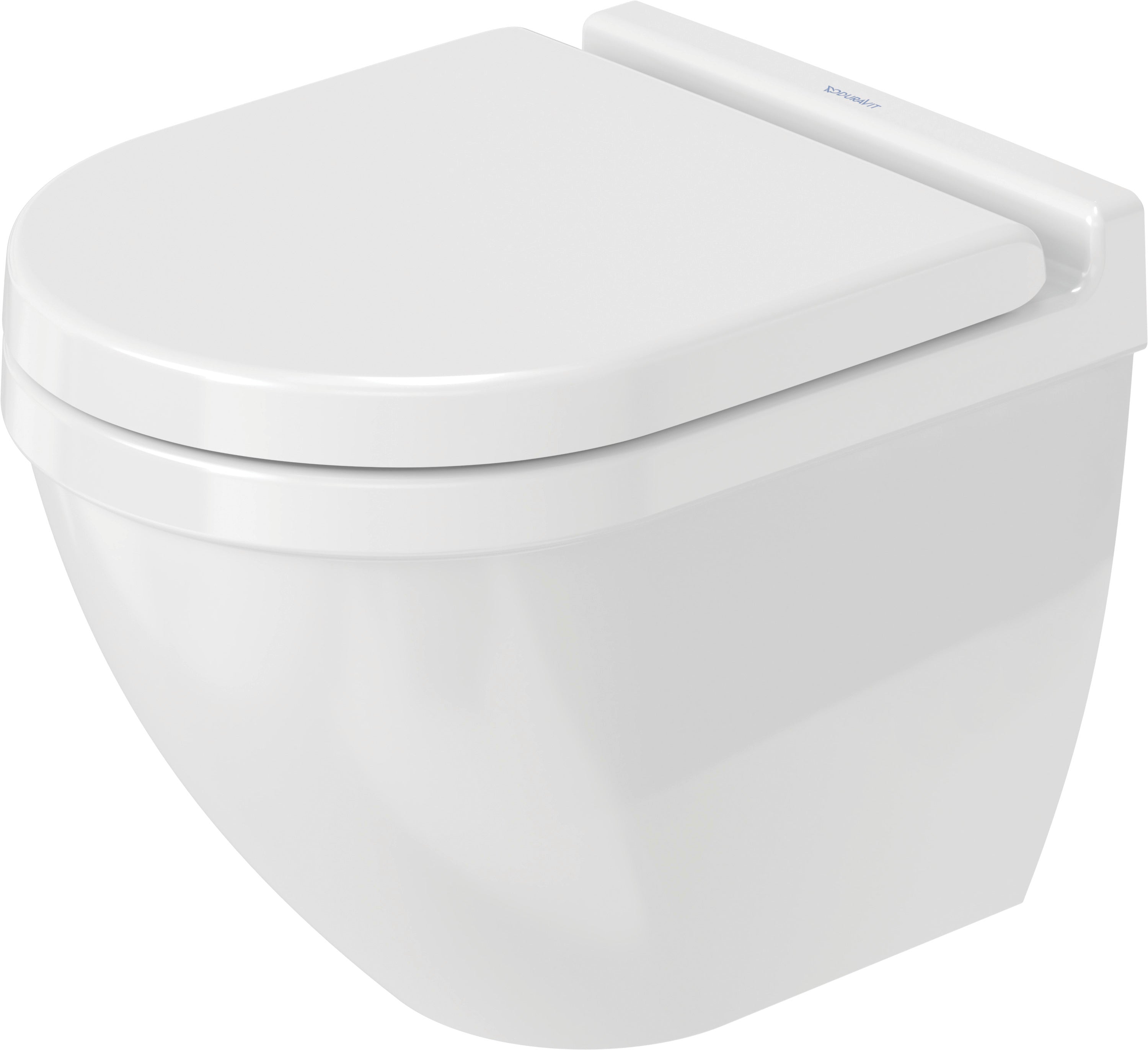 Starck 3 1.6/0.8 GPF Dual Flush ADA Compliant Round Wall Mounted Toilet in White - Seat, Actuator, and In-Wall Tank and Carrier Sold Separately