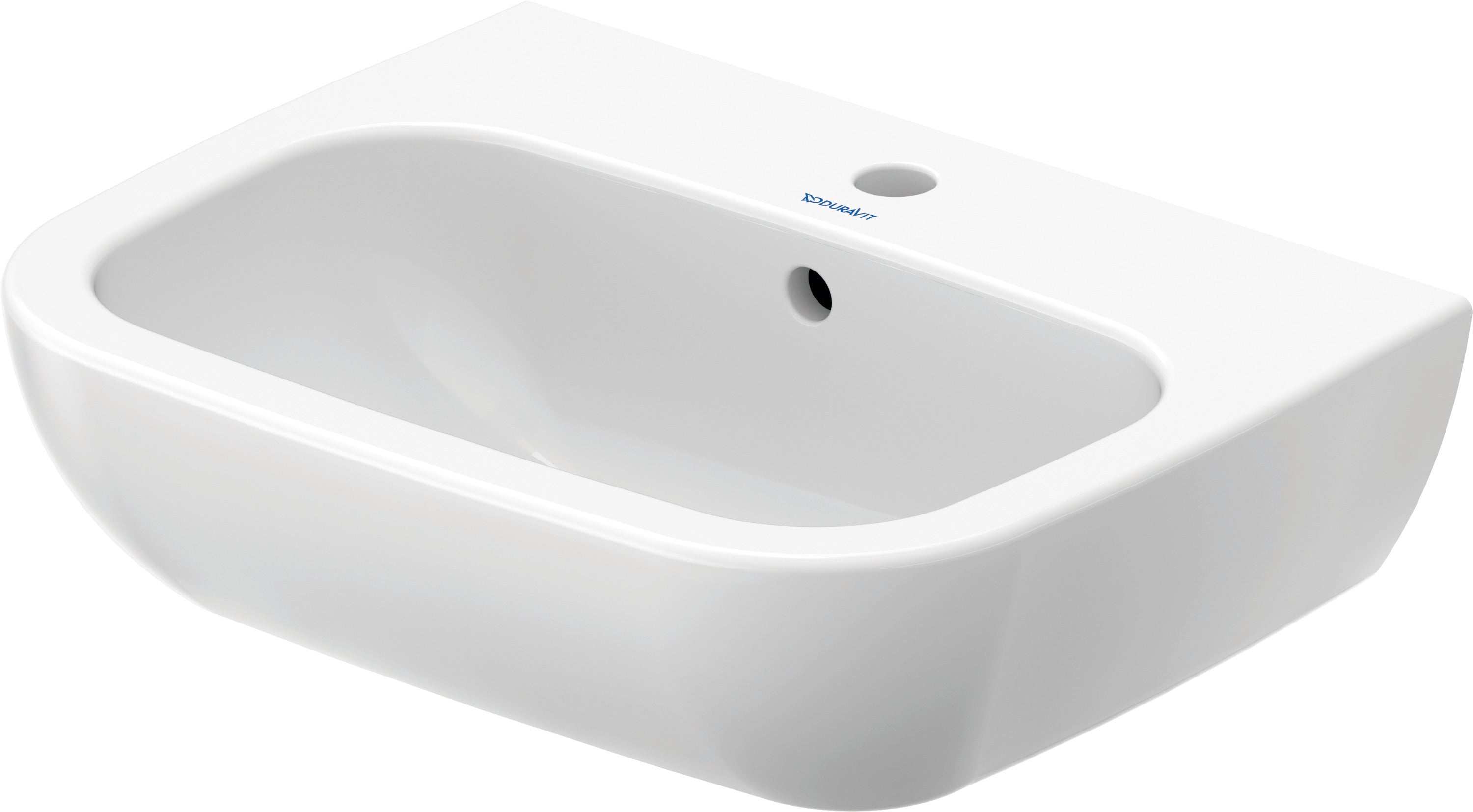 D-Code 21 5/8" Rectangular Wall Mounted Sink in White with Single Faucet Hole and with Overflow