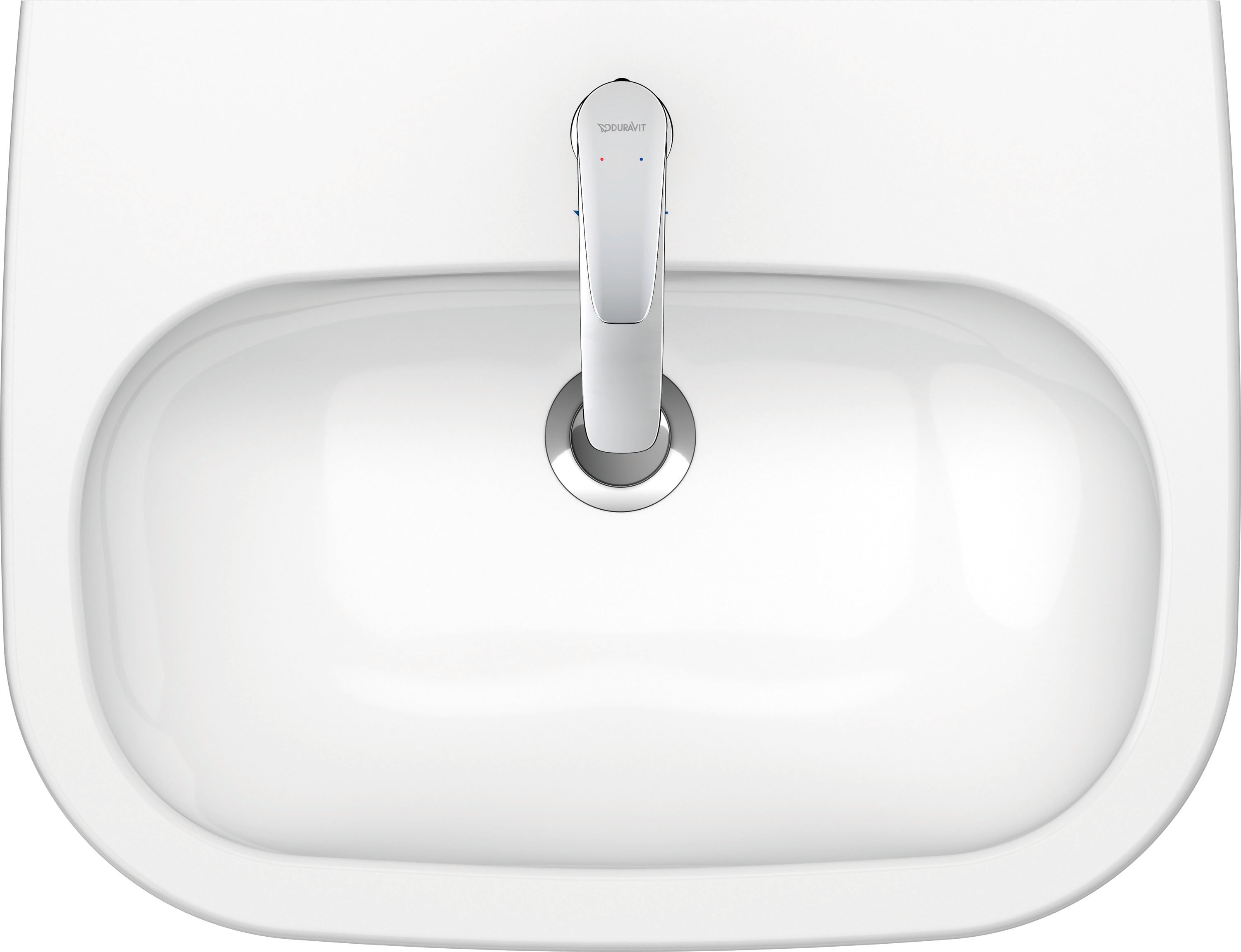 D-Code 23 5/8" Rectangular Wall Mounted Sink in White with Single Faucet Hole and with Overflow
