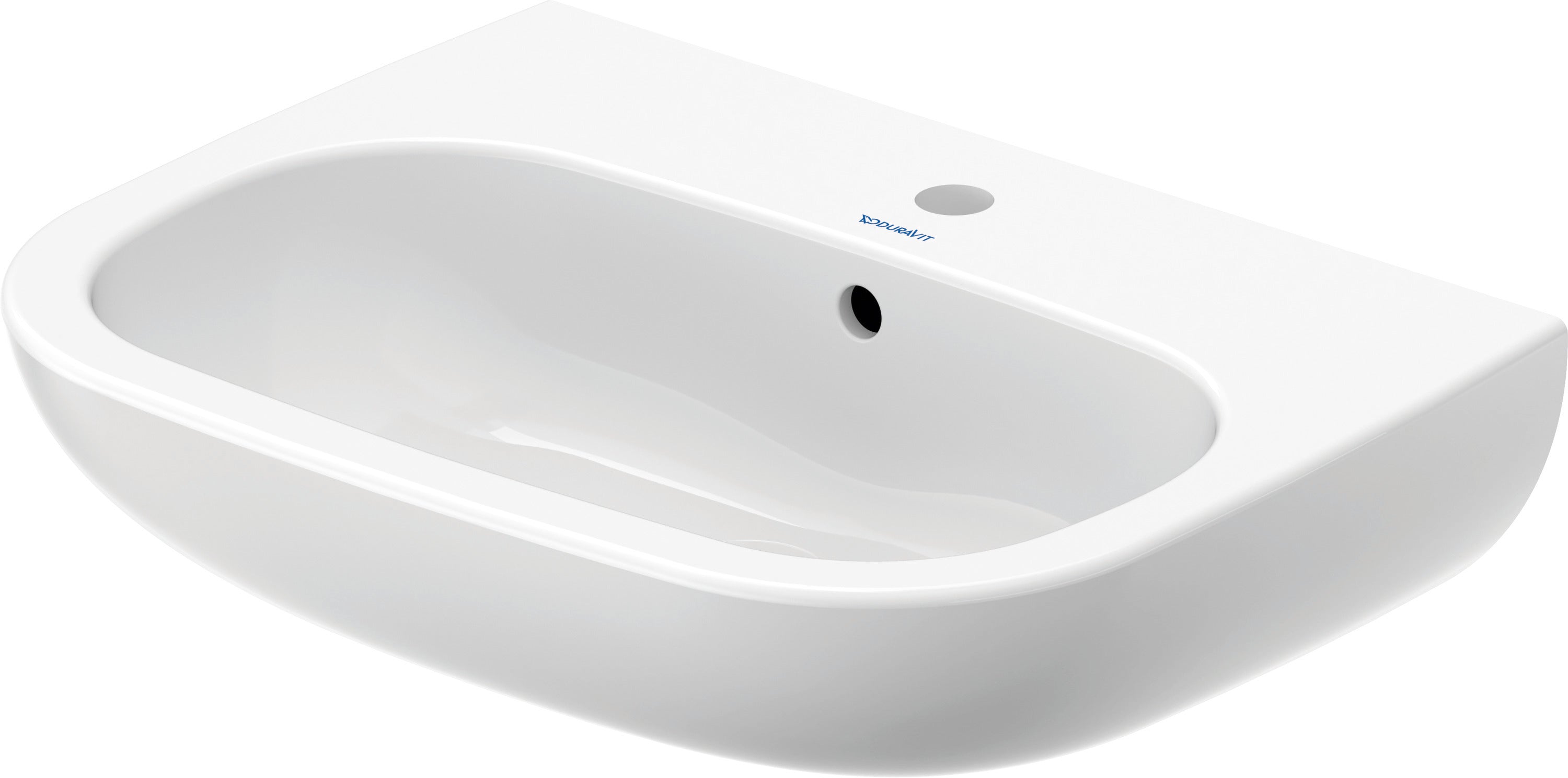 D-Code 23 5/8" Rectangular Wall Mounted Sink in White with Single Faucet Hole and with Overflow