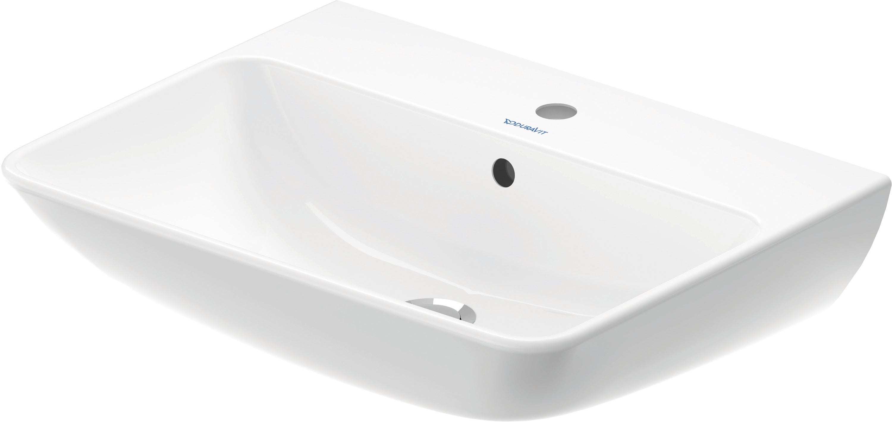 ME by Starck 23 5/8" Rectangular Wall Mounted Sink in White with Single Faucet Hole and with Overflow