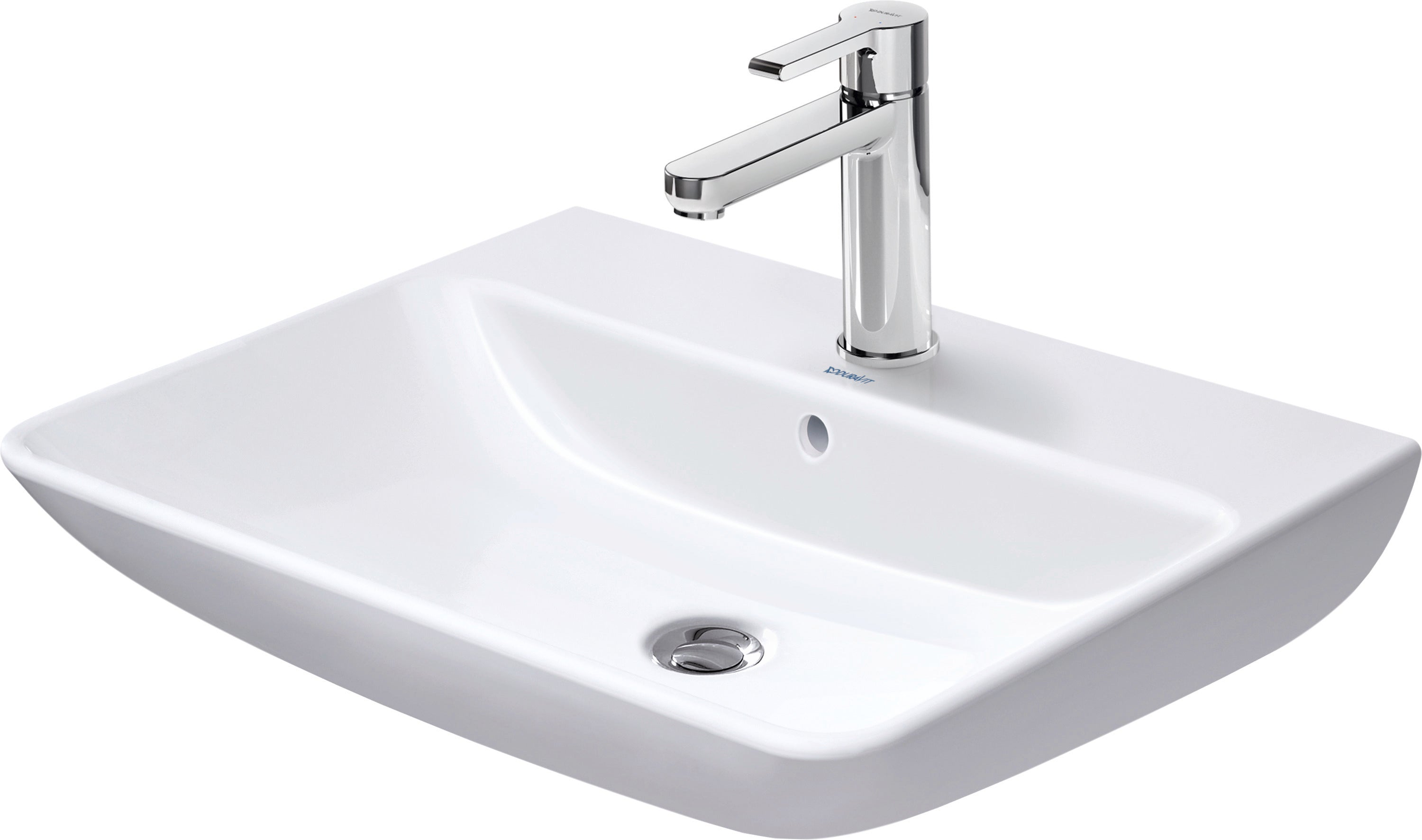 ME by Starck 25 5/8" Rectangular Wall Mounted Sink in White with Single Faucet Hole and with Overflow