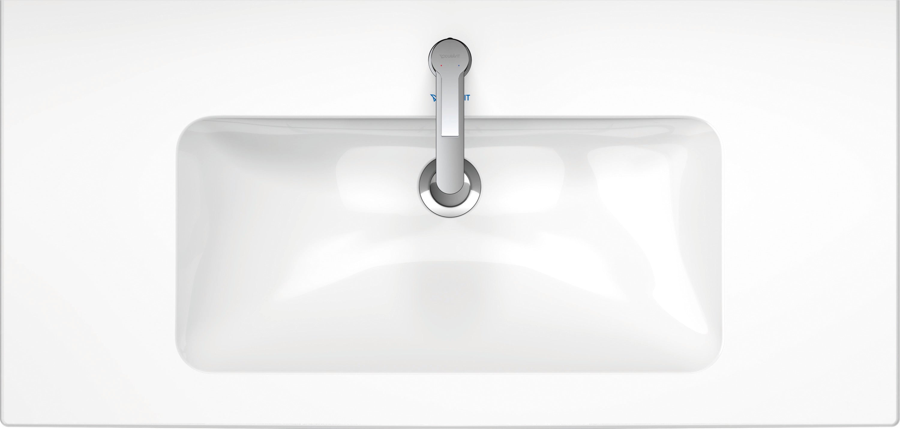 ME by Starck 40 1/2" Rectangular Wall Mounted Sink in White with Single Faucet Hole and with Overflow
