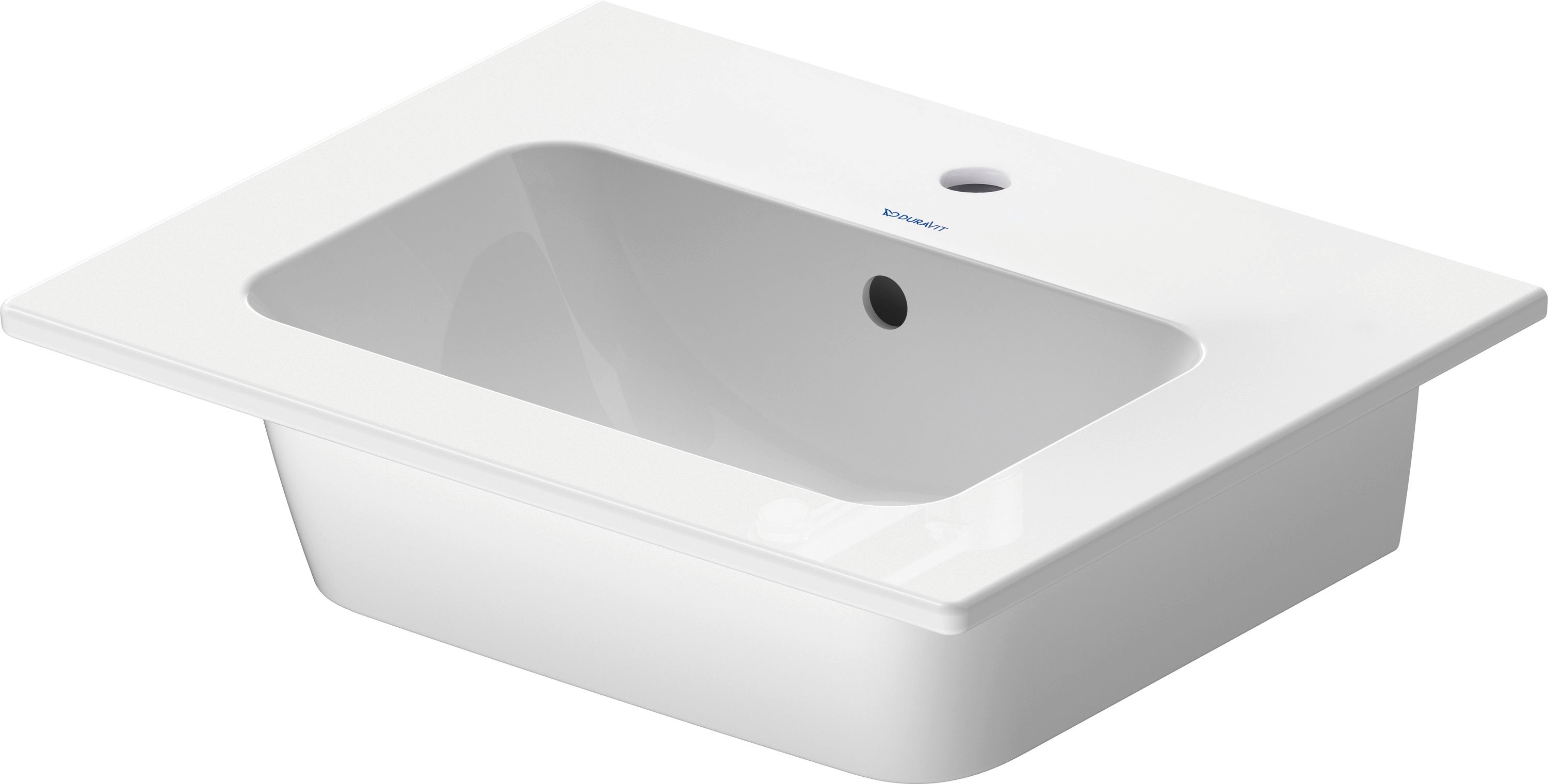 ME by Starck 20 7/8" Rectangular Wall Mounted Sink in White with Single Faucet Hole and with Overflow
