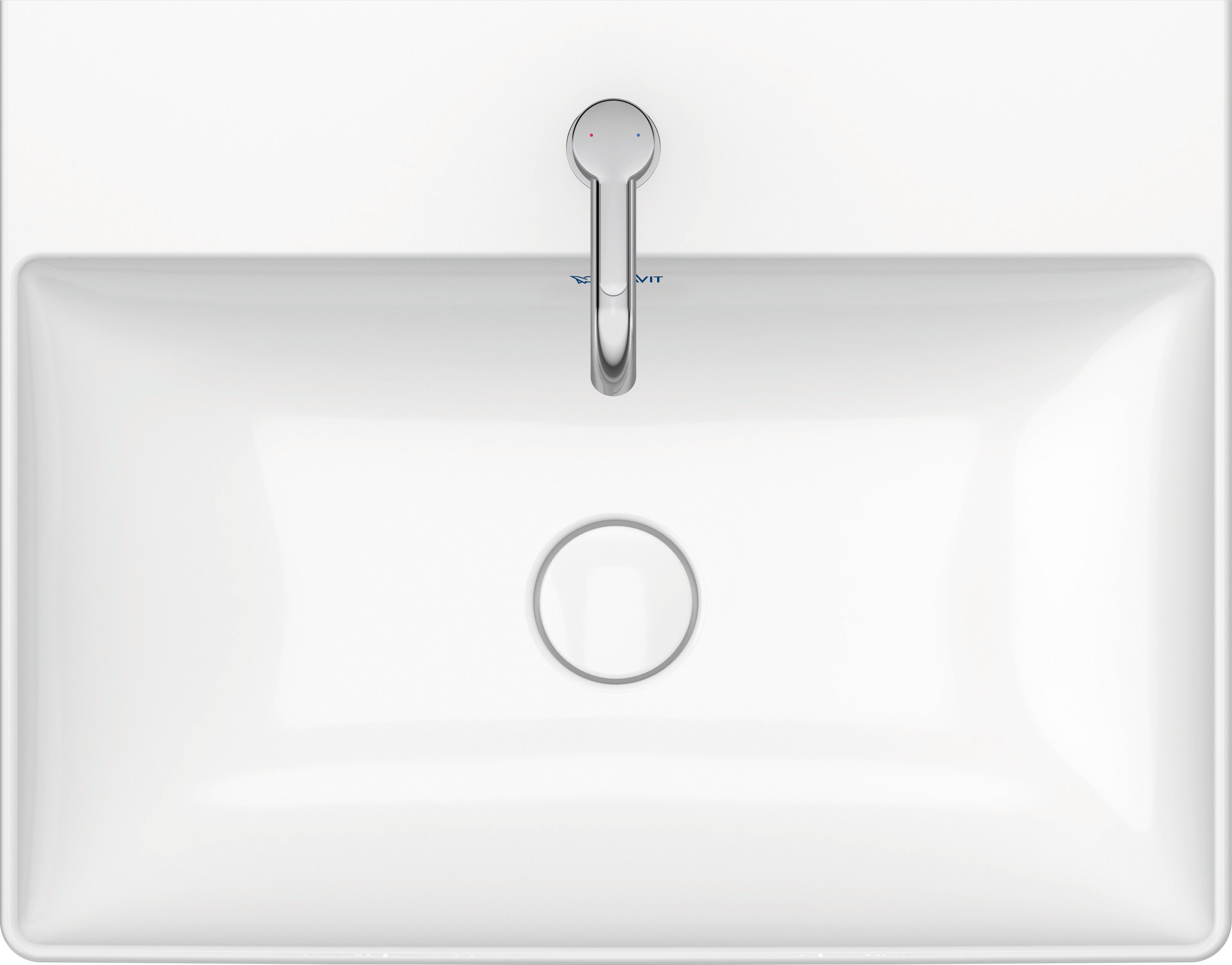 DuraSquare 23 5/8" Rectangular Wall Mounted Sink in White with Single Faucet Hole