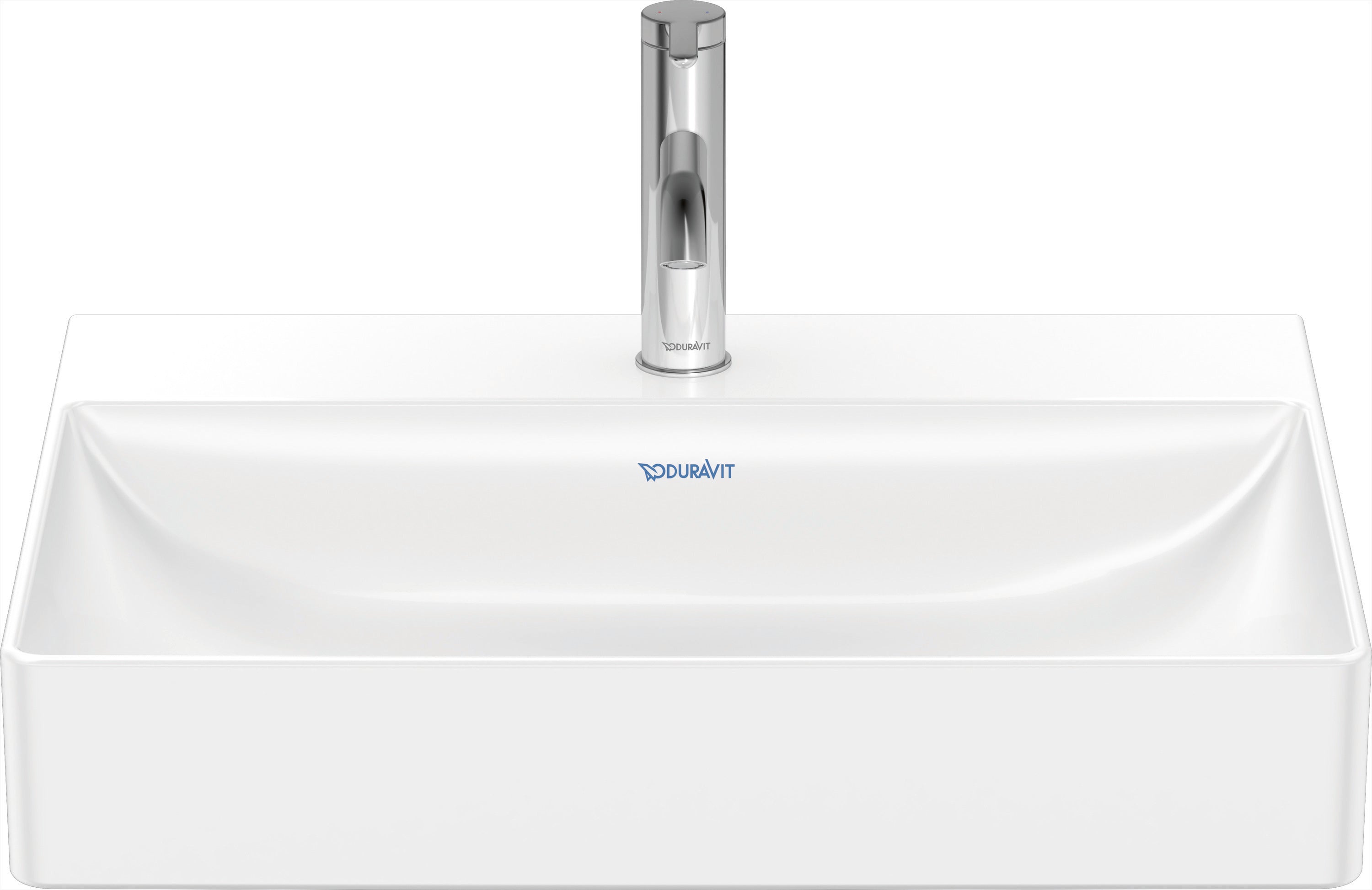 DuraSquare 23 5/8" Rectangular Wall Mounted Sink in White with Single Faucet Hole