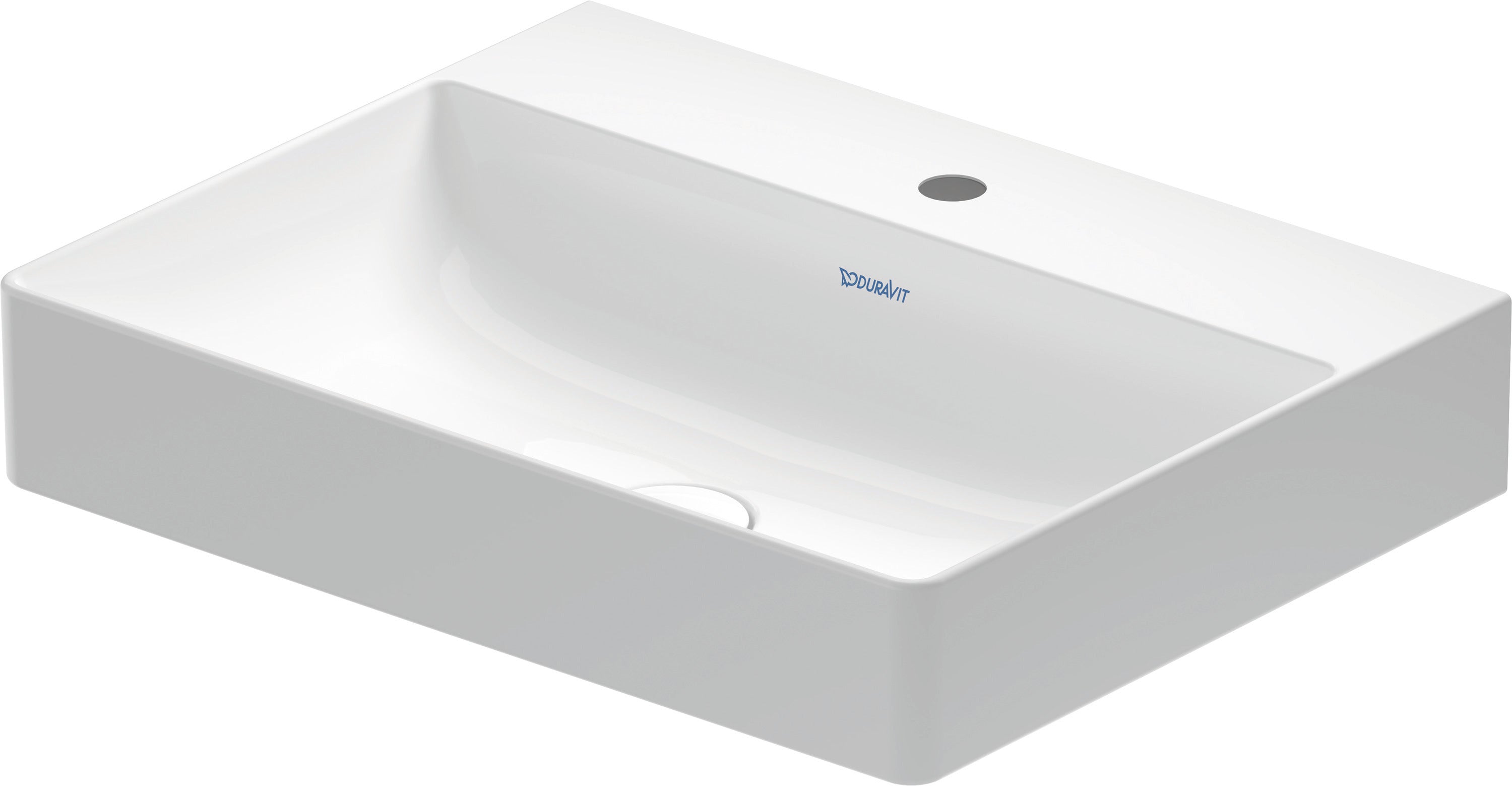 DuraSquare 23 5/8" Rectangular Wall Mounted Sink in White with Single Faucet Hole