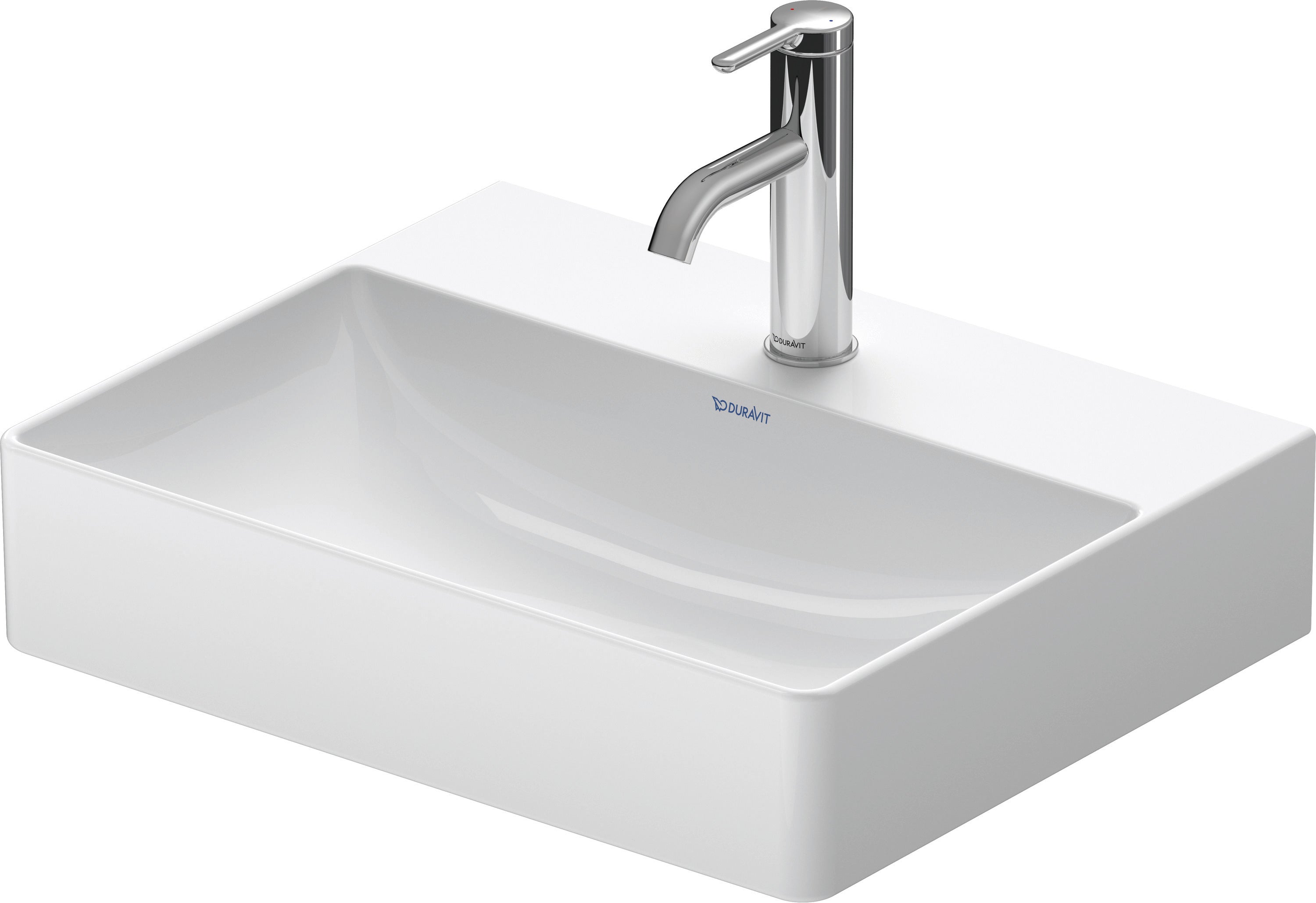 DuraSquare 19 5/8" Rectangular Vessel Sink in White with Single Faucet Hole