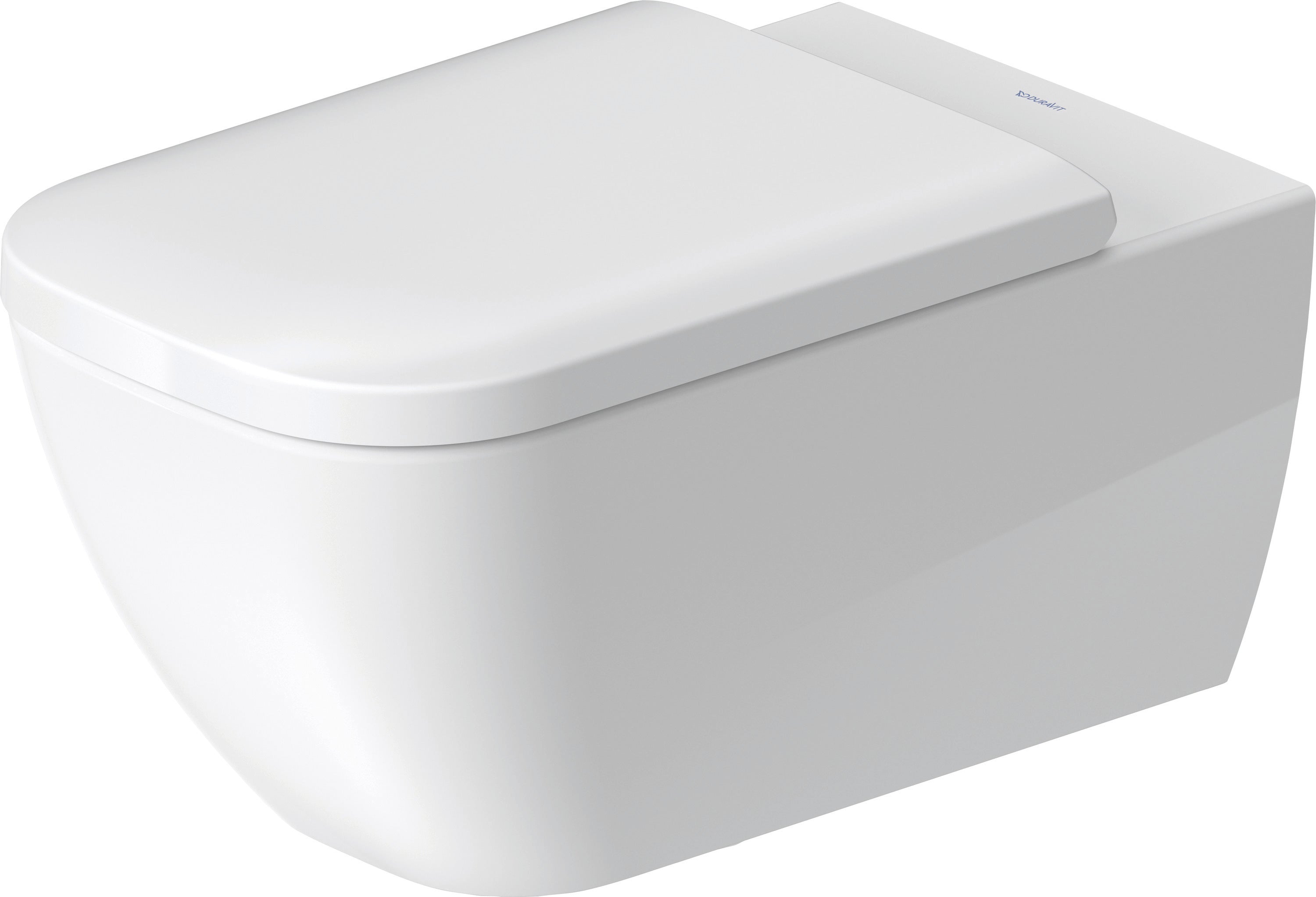 Happy D.2 1.6/0.8 GPF Dual Flush Rimless ADA Compliant Elongated Wall Mounted Toilet in White - Seat, Actuator, and In-Wall Tank and Carrier Sold Separately
