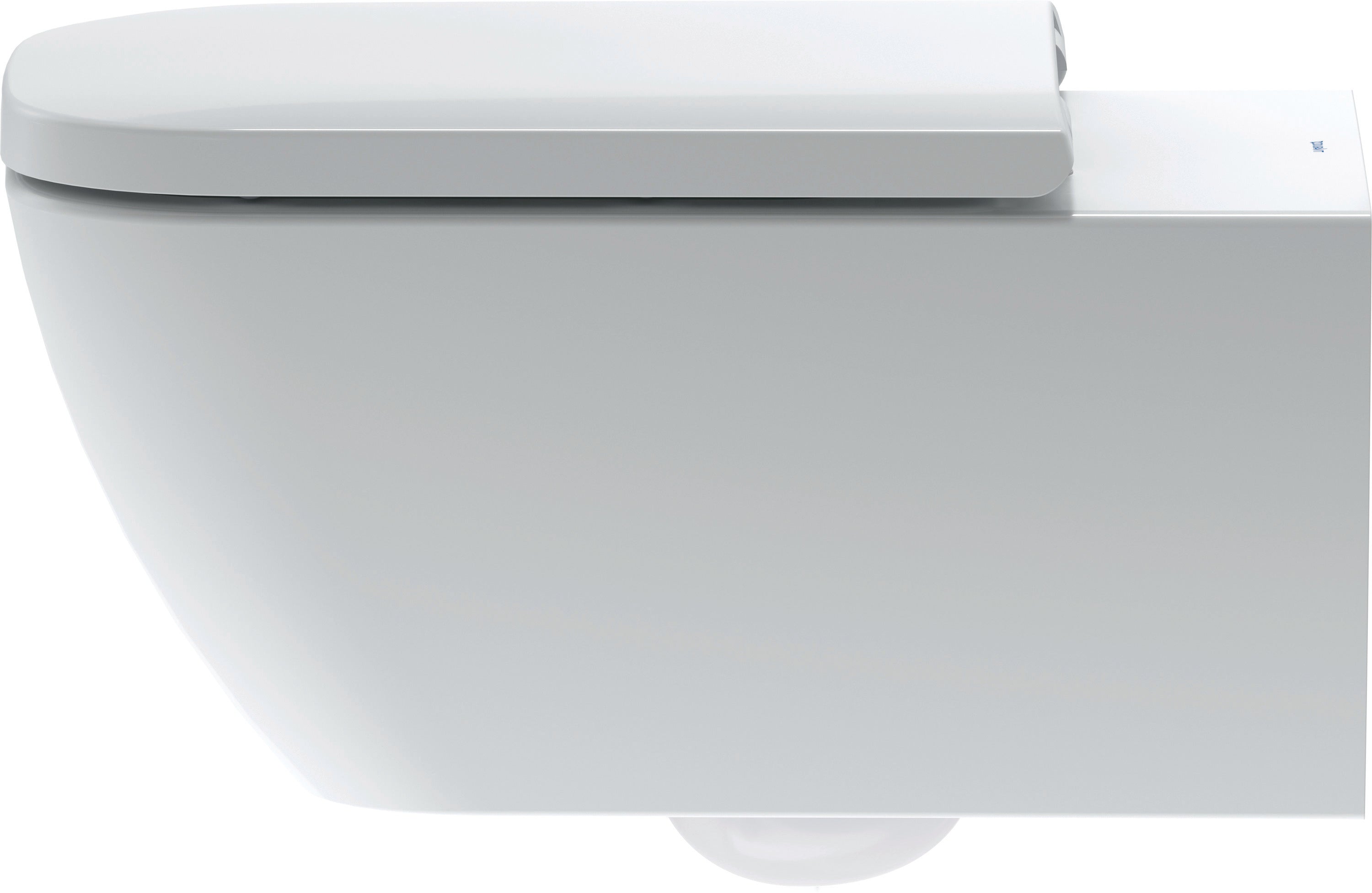 Happy D.2 1.6/0.8 GPF Dual Flush Rimless ADA Compliant Elongated Wall Mounted Toilet in White - Seat, Actuator, and In-Wall Tank and Carrier Sold Separately