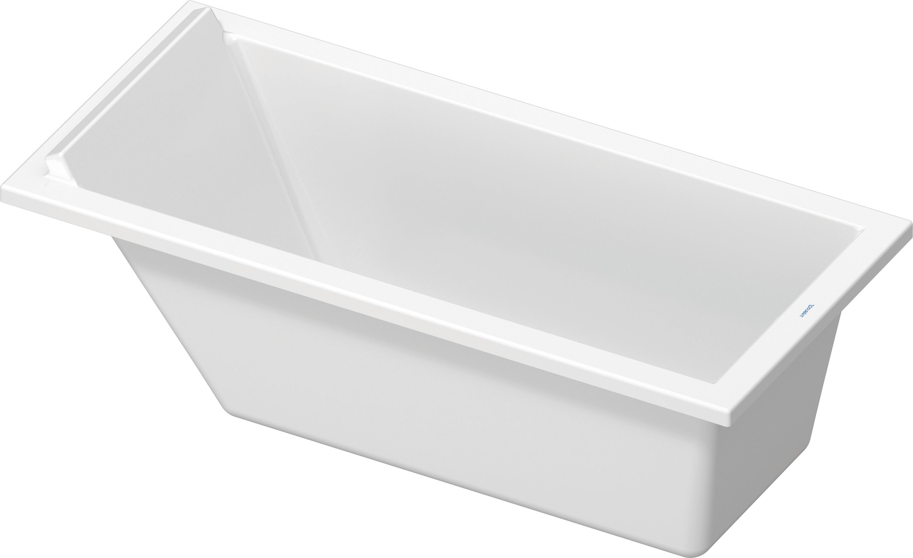 Starck 59" x 27 1/2" Rectangular Drop In Bathtub in White Acrylic with Reversible Drain, Drain Sold Separately