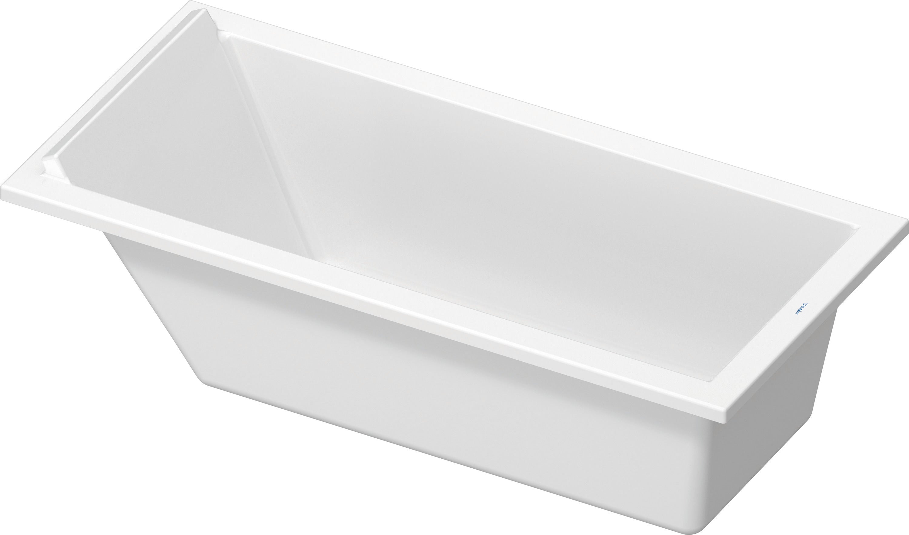 Starck 66 7/8" x 31 1/2" Rectangular Drop In Bathtub in White Acrylic with Reversible Drain, Drain Sold Separately
