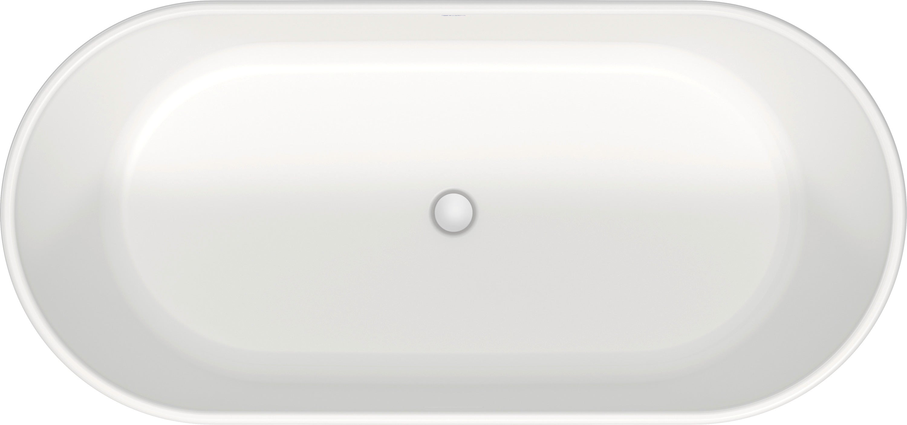 D-Neo 63" x 29 1/2" Oval Freestanding Bathtub in White Solid Surface with Center Drain, Drain Included