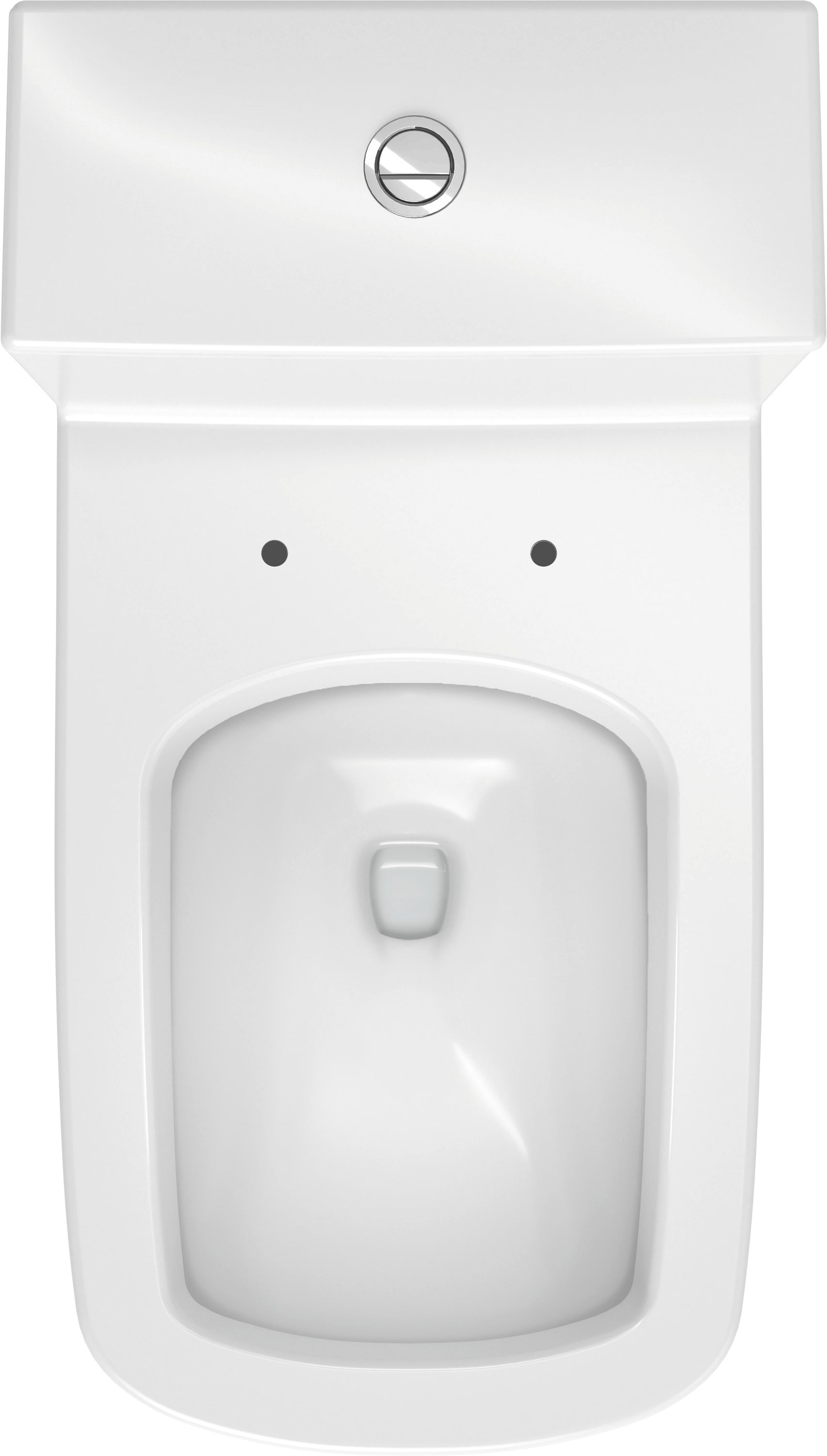 DuraStyle 1.32/0.92 GPF Dual Flush Elongated One Piece Toilet in White, Top Push Button Flush - Seat Included