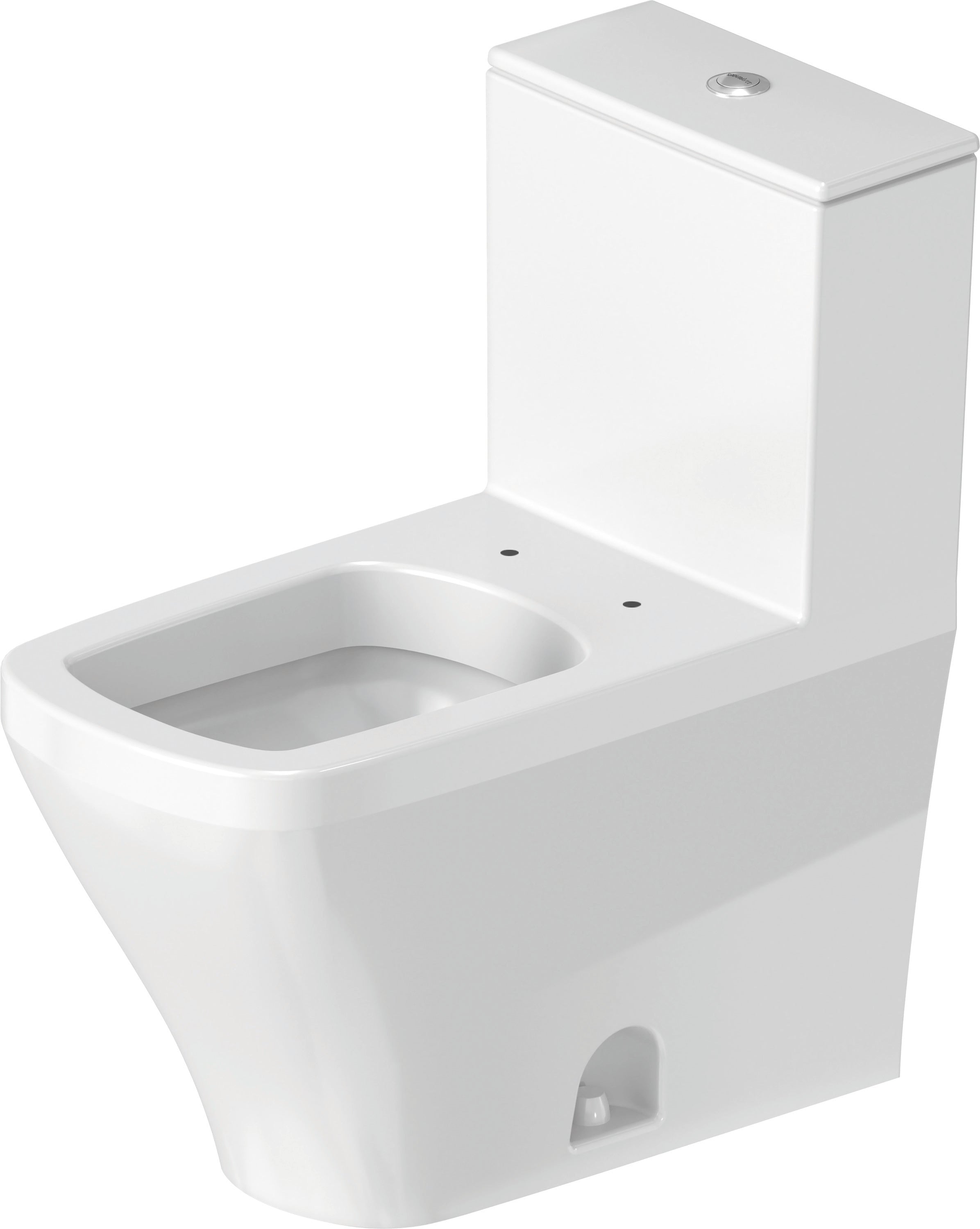 DuraStyle 1.28 GPF Single Flush Elongated One Piece Toilet in White, Top Push Button Flush - Seat Included