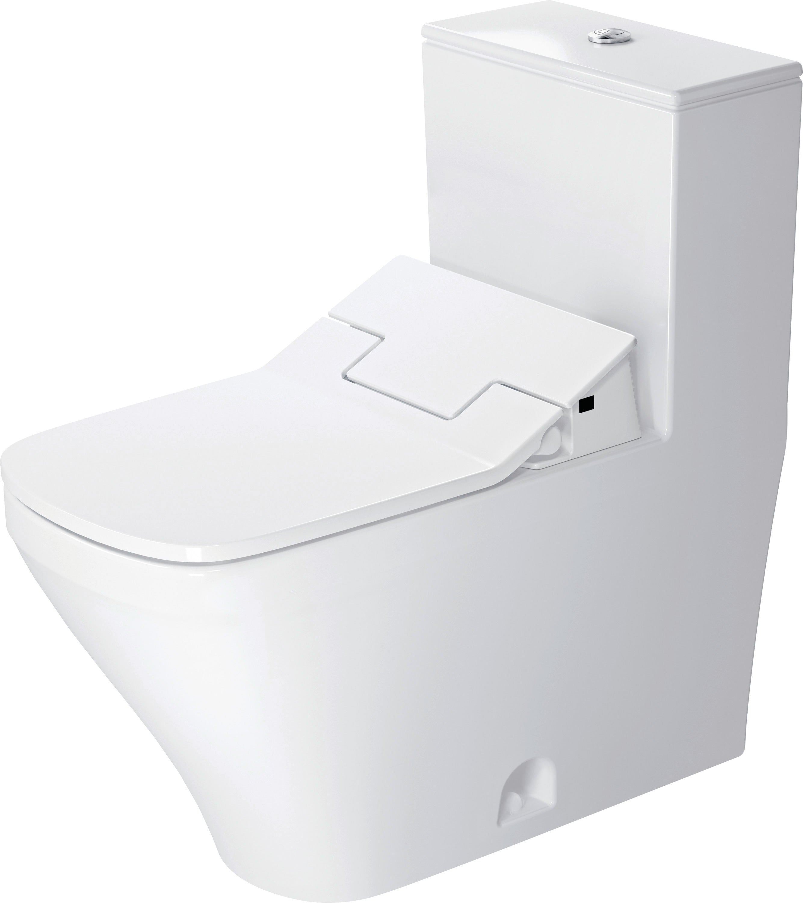 DuraStyle 1.32/0.92 GPF Dual Flush Elongated One Piece Toilet in White, Top Push Button Flush - Seat Included