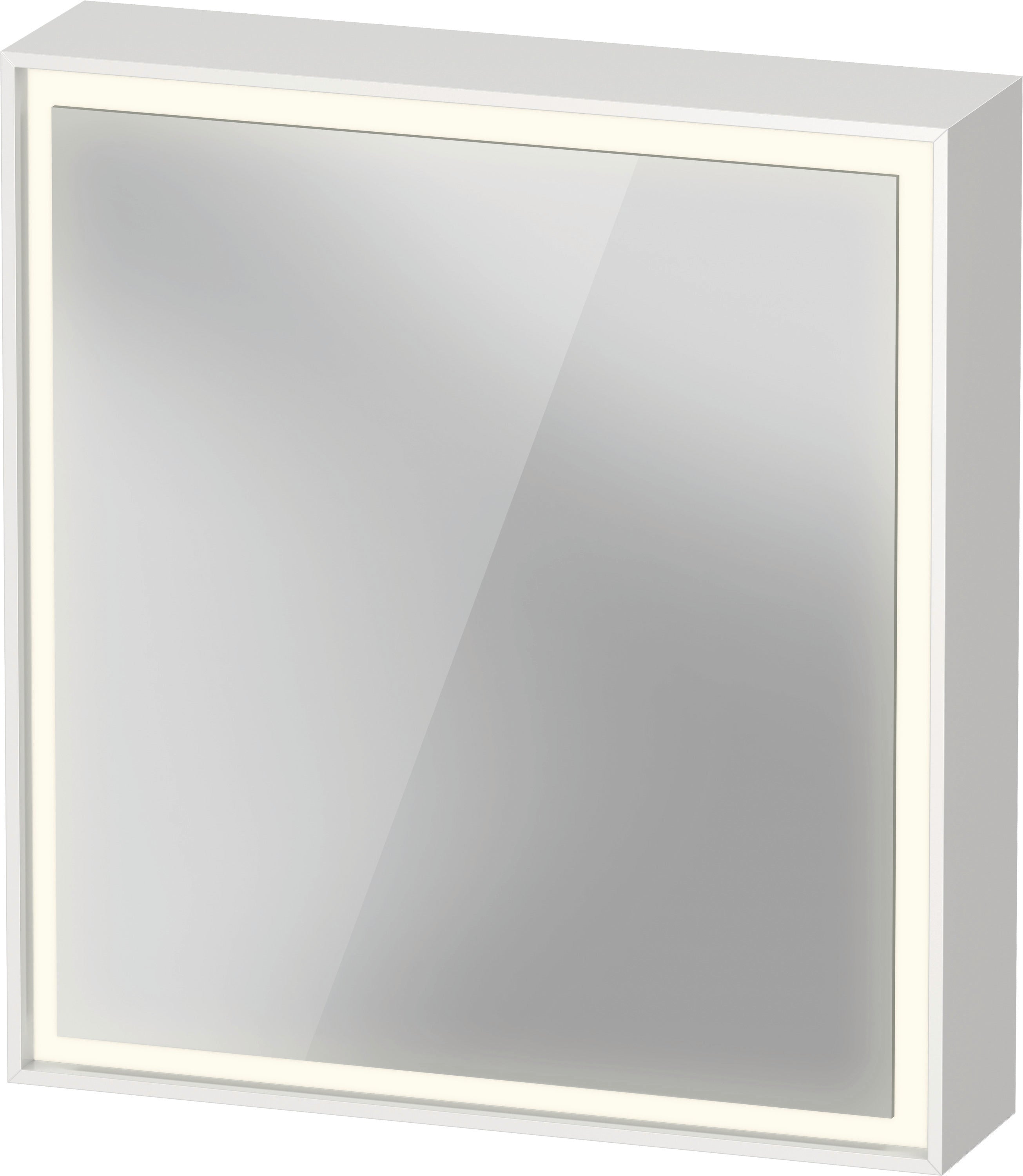 L-Cube 25 5/8" x27 1/2" Left Hinge 1 Door LED Rectangular Medicine Cabinet in Aluminum