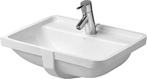 Starck 3 20 5/8" Rectangular Undermount Sink in White with Overflow