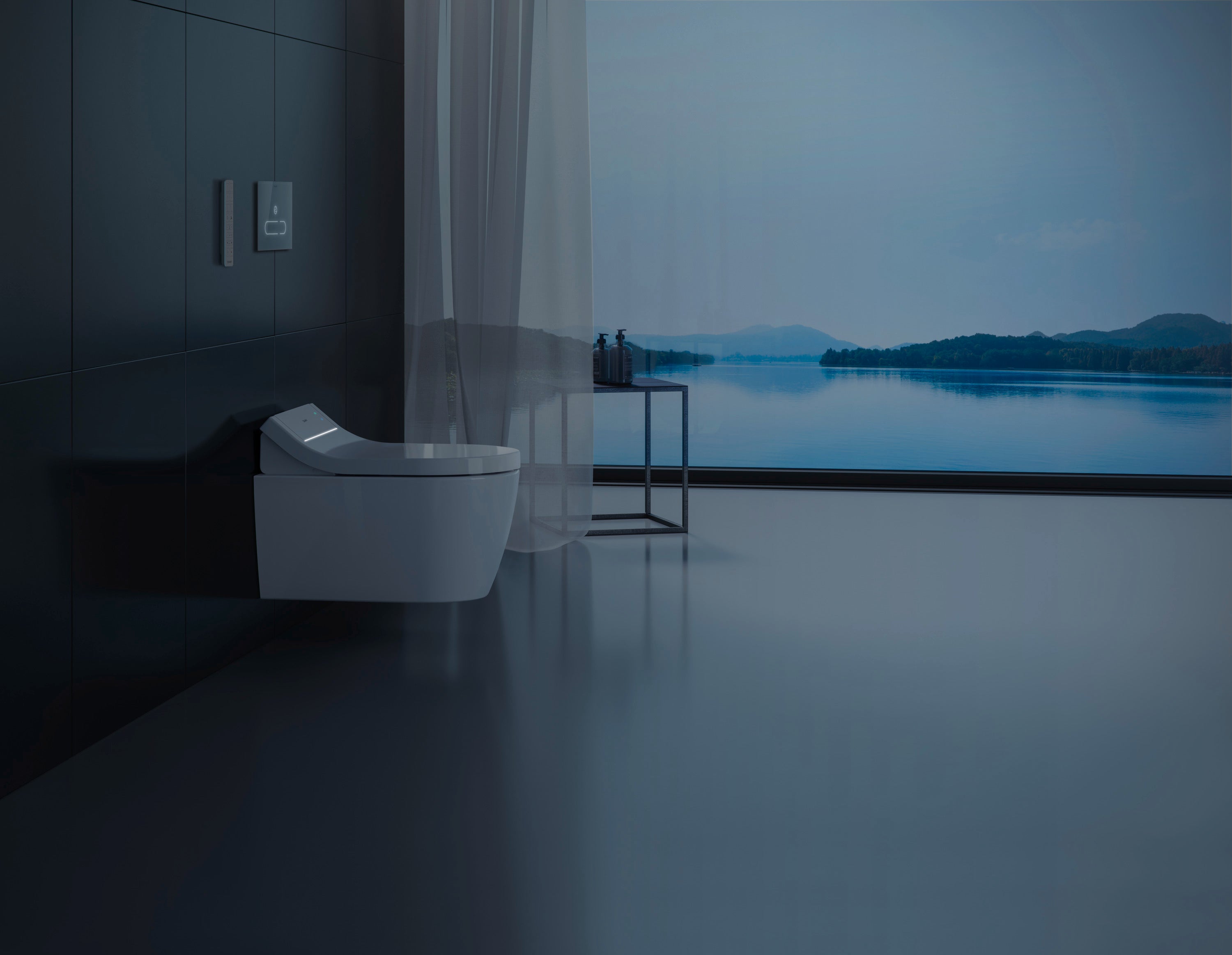 SensoWash Classic Elongated Bidet Toilet Seat in White, with Remote & App Control, Concealed Connections