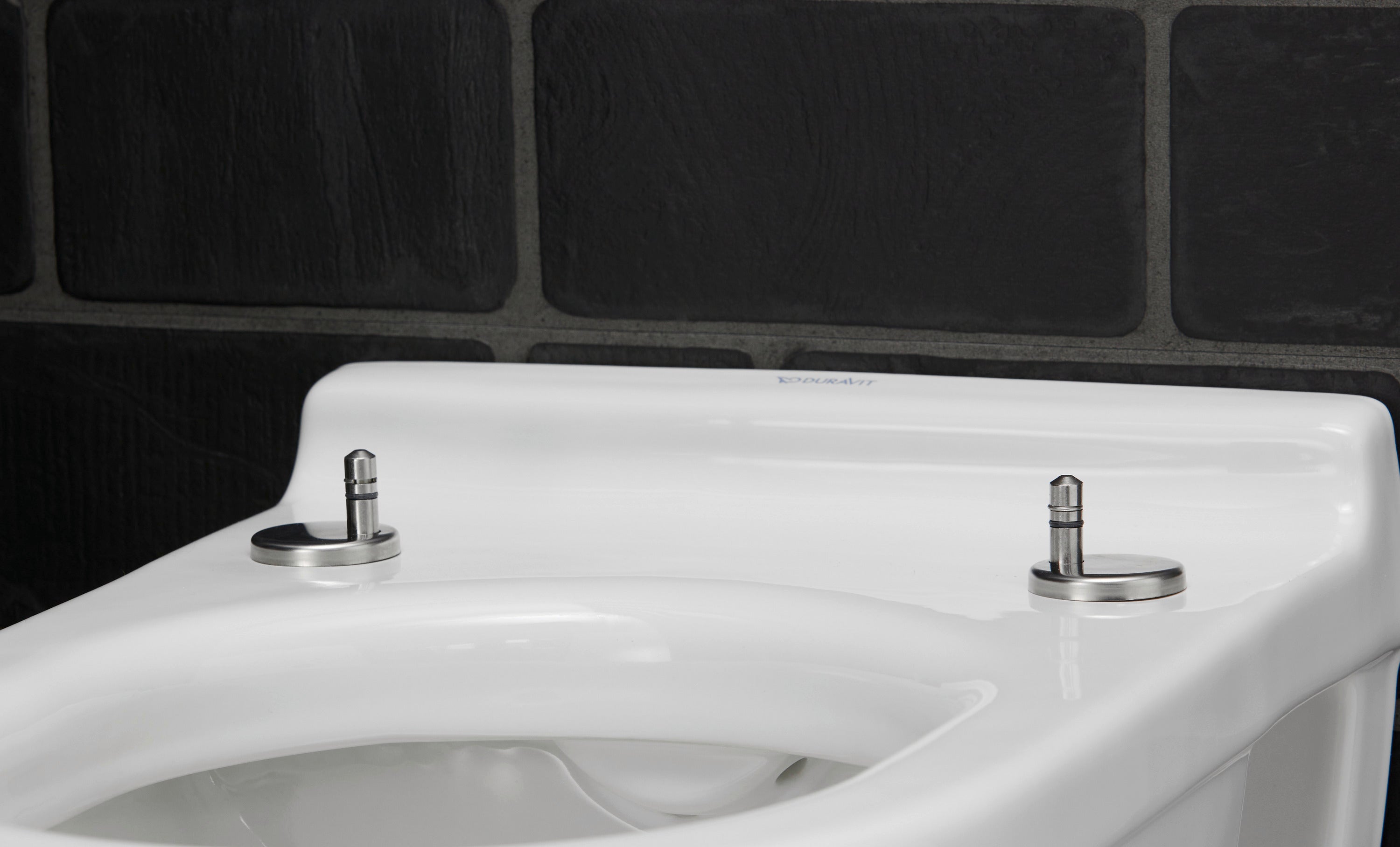 Starck 3 1.6/0.8 GPF Dual Flush ADA Compliant Round Wall Mounted Toilet in White - Seat, Actuator, and In-Wall Tank and Carrier Sold Separately