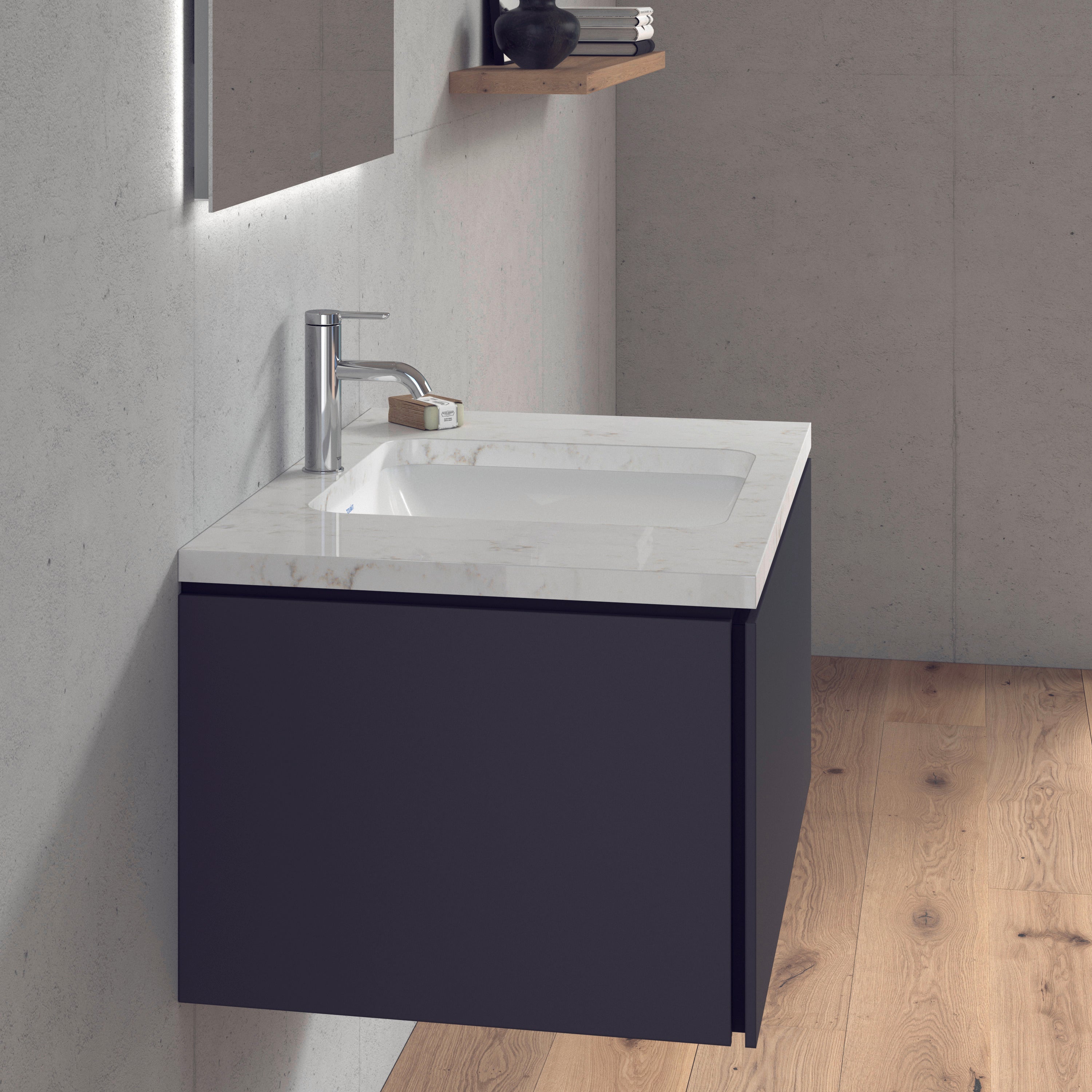 Starck 3 18 1/4" Rectangular Undermount Sink in White with Overflow