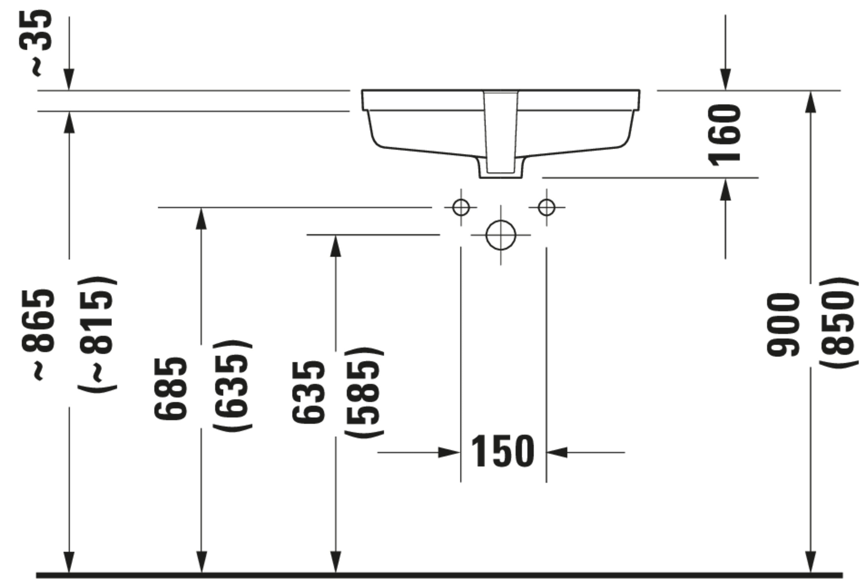Vero 19 1/8" Rectangular Undermount Sink in White with Overflow